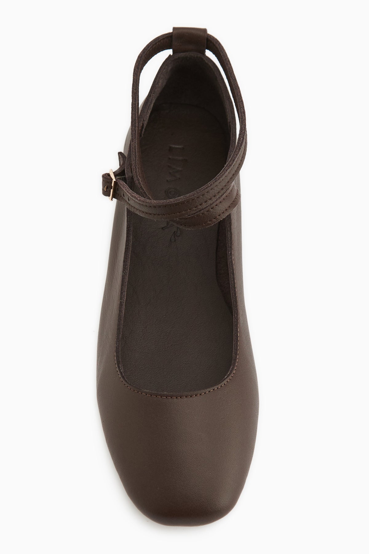 Genuine Leather Ameli Brown Cross Strap Women’s Ballet Flats