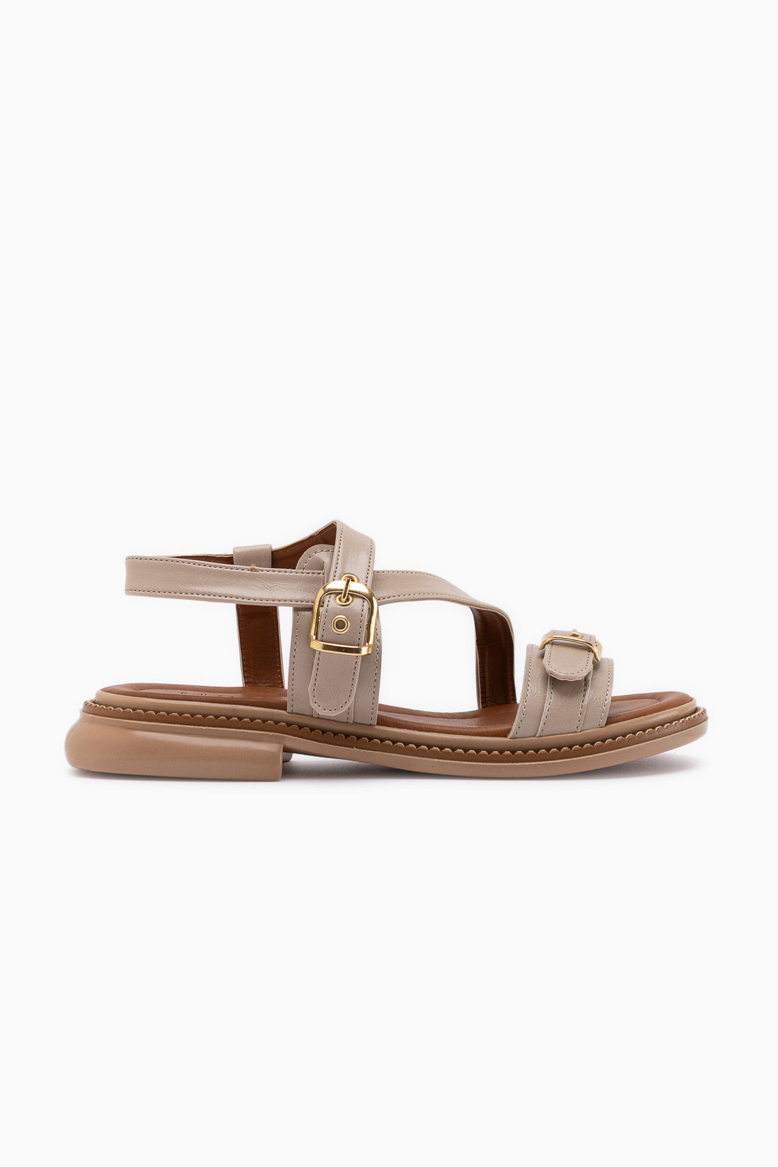 Maggy Beige Cross Strap Women’s Sandal