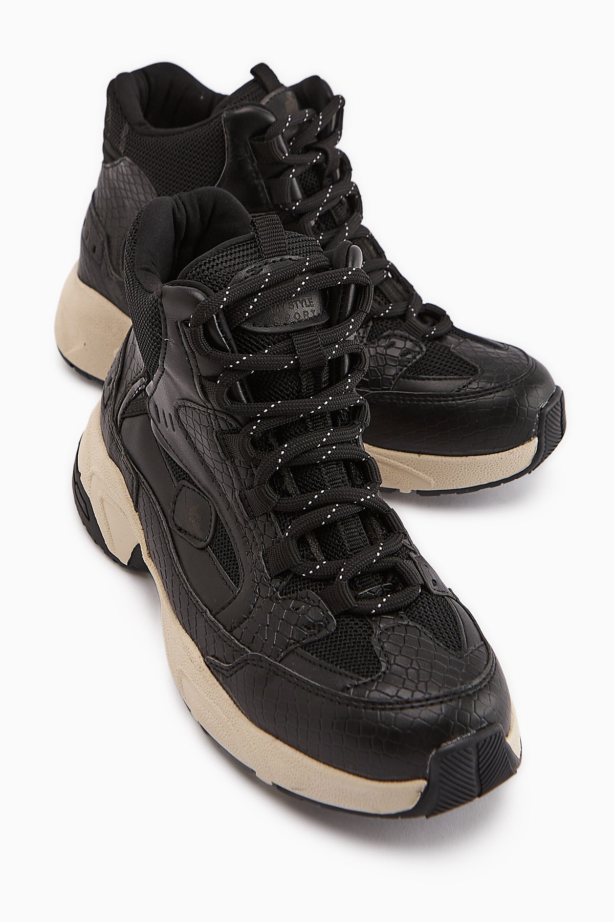 Nency – Black Lace-Up Sport Boot (Women)