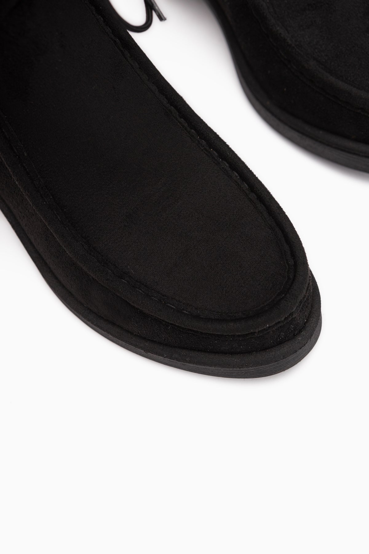 Joey Black Suede Lace-Up Thick Heeled Women’s Boots