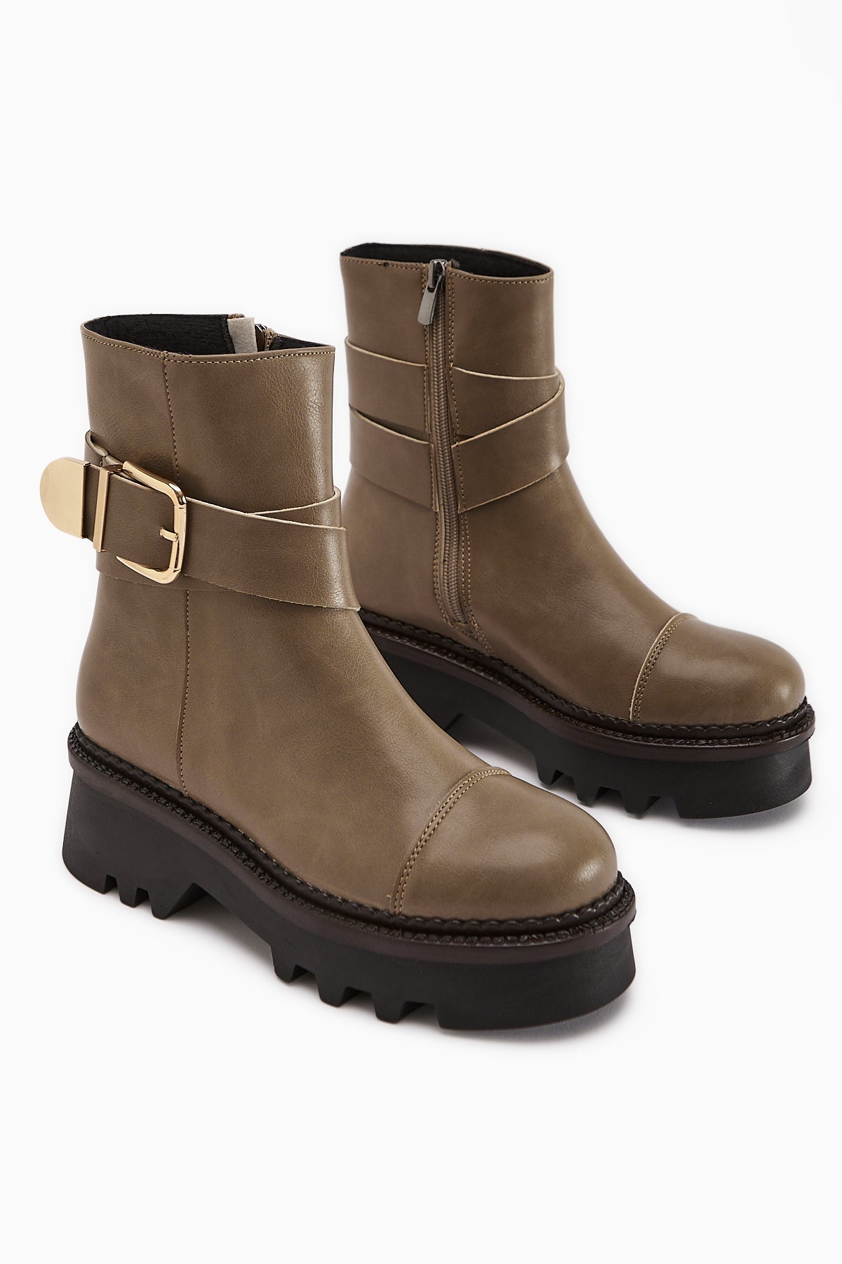 Cristin – Taupe Platform Boot (Women)