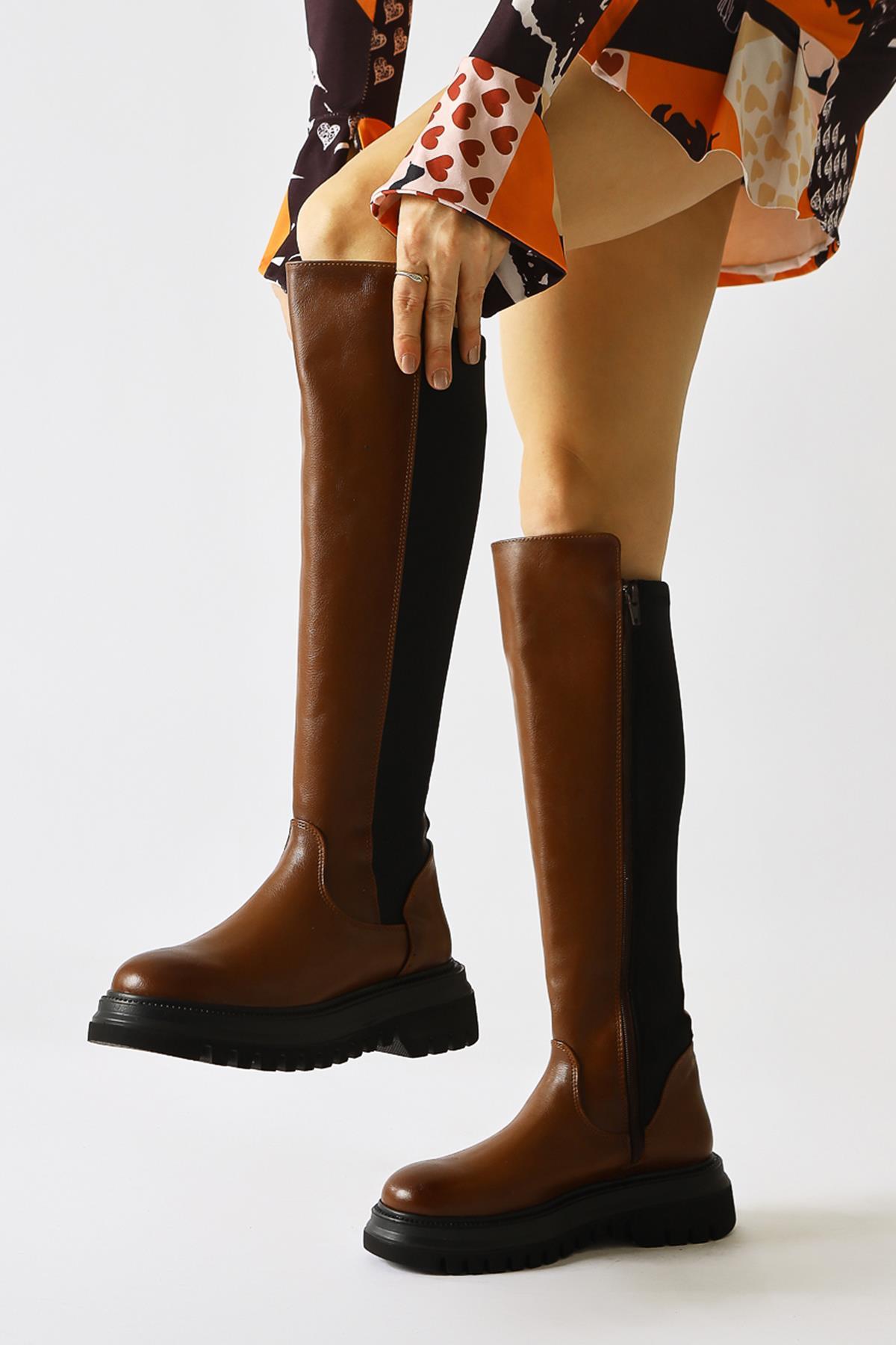 Latoya Taba Stretch-Detailed Boots
