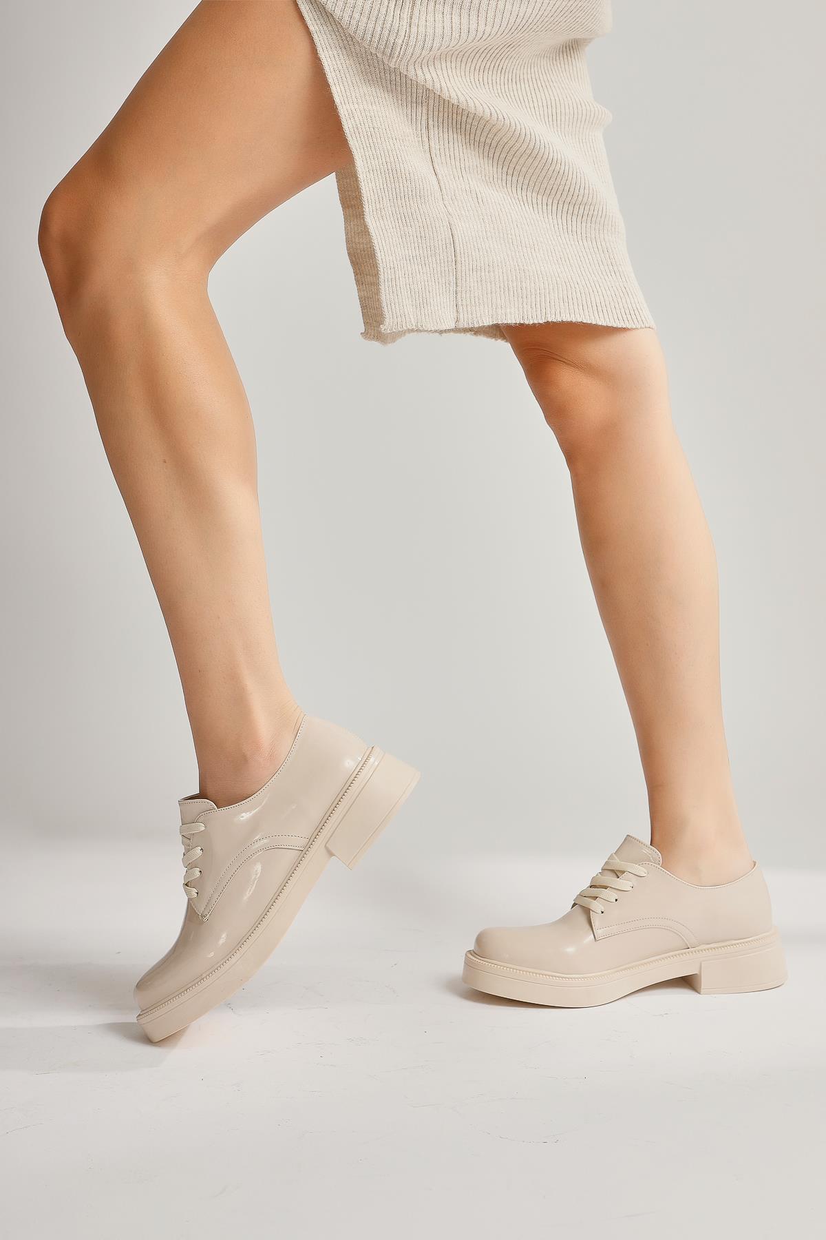 Satya – Nude Patent Lace-Up Shoe (Women)
