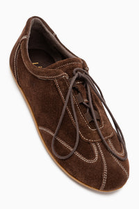 Berry Genuine Leather Brown Suede Lace-Up Casual Women’s Shoes