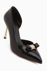 Henny Black Bow Detailed Women’s Heeled Shoes