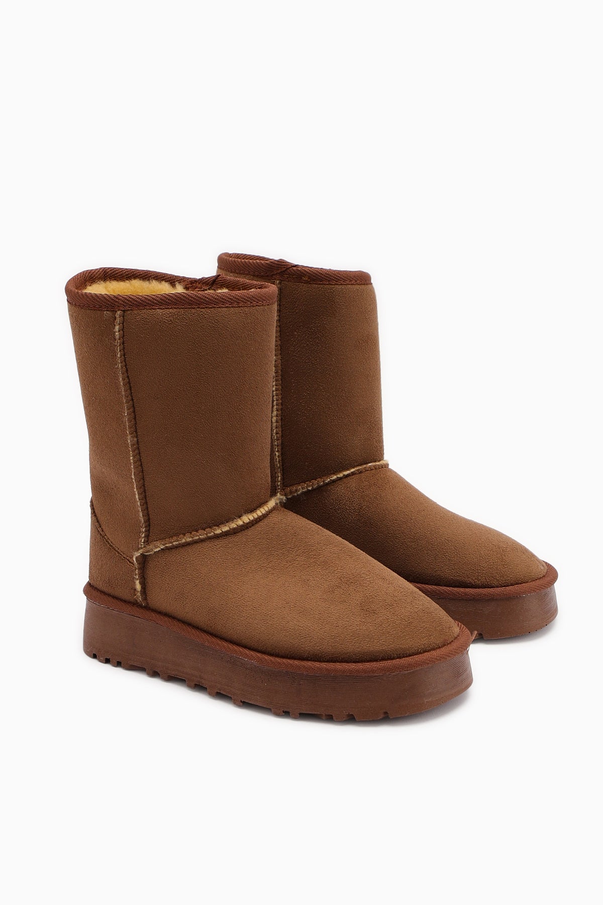 Lena-Birgitta Tan Suede Fur Lined Women’s Boots