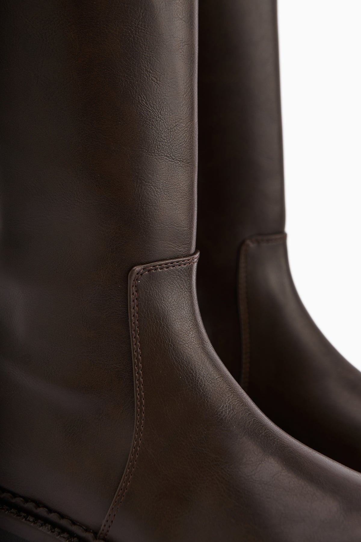 Hely – Brown Buckle-Detail Platform Knee-High Boot (Women)