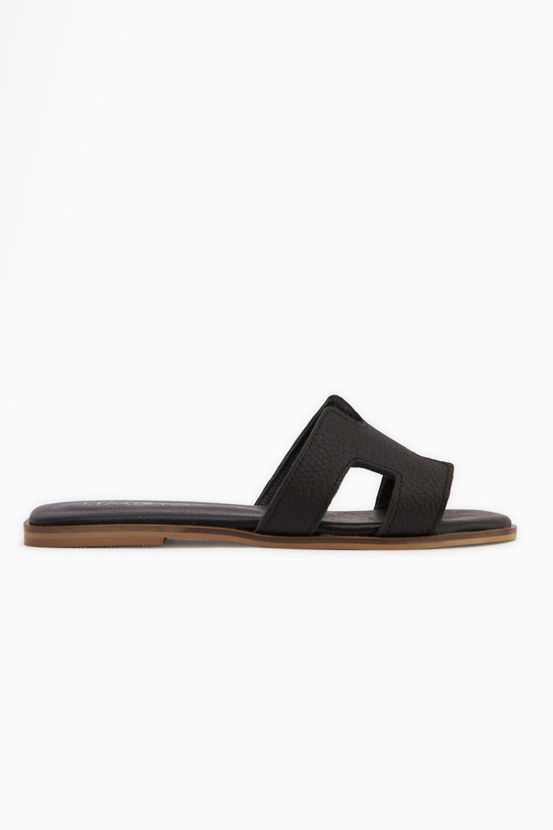 Rosali Genuine Leather Black Women’s Slippers
