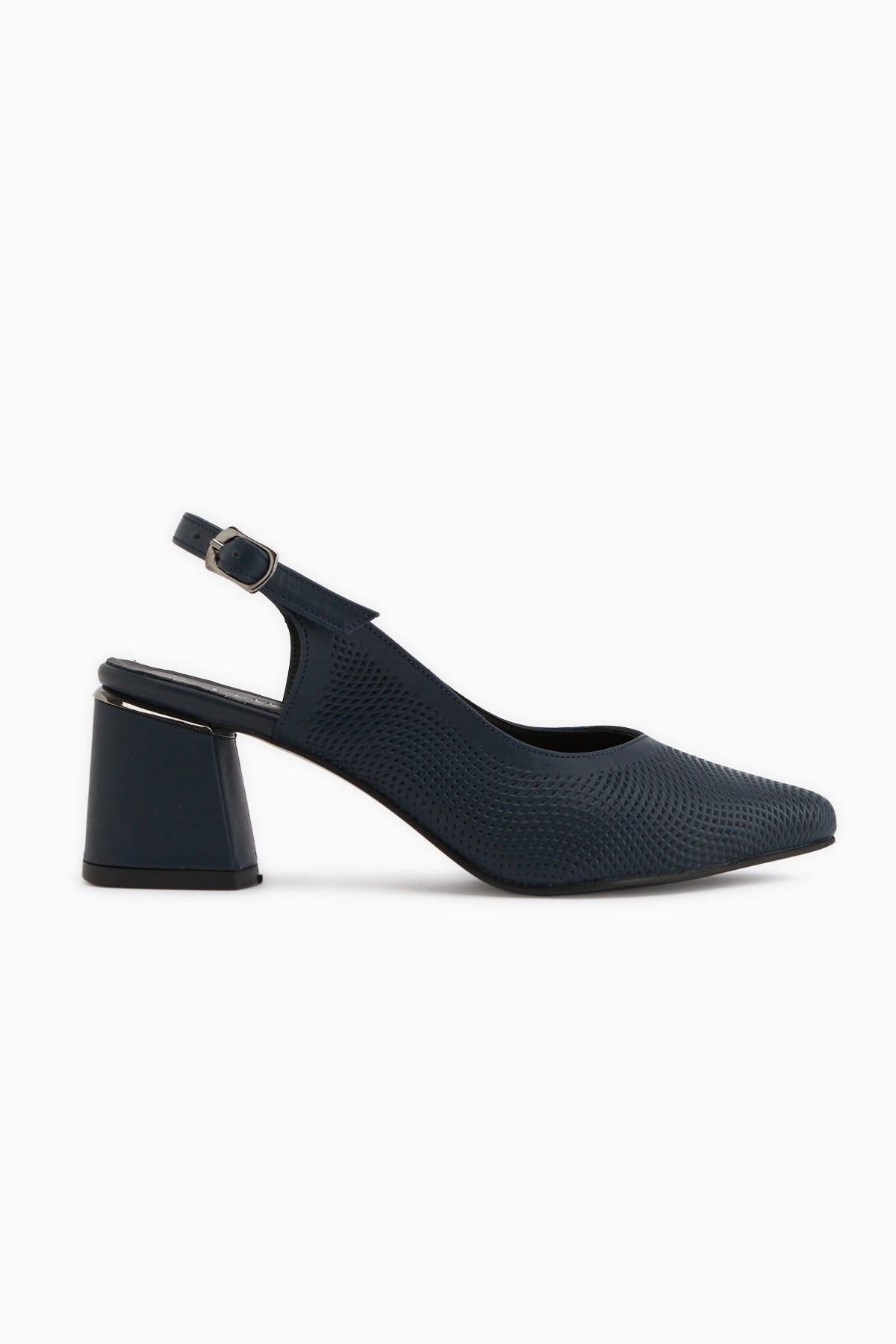 Ravina Genuine Leather Navy Women’s Heeled Shoes