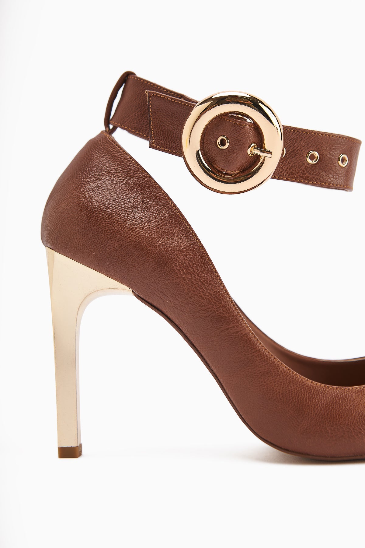 Jennica – Cognac Ankle-Buckle Heeled Shoe (Women)