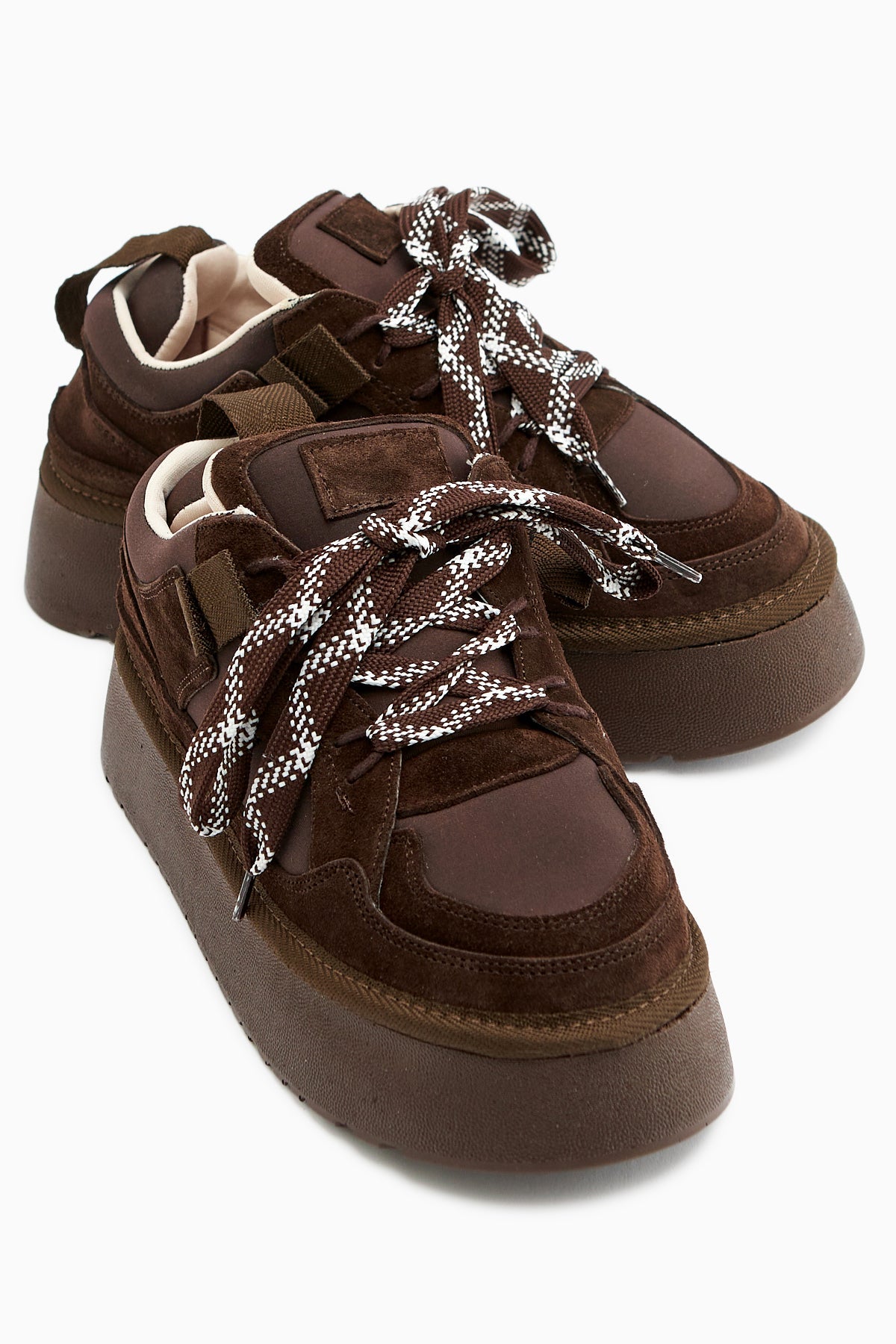 Rita – Brown Suede Thick-Sole Sneaker (Women)