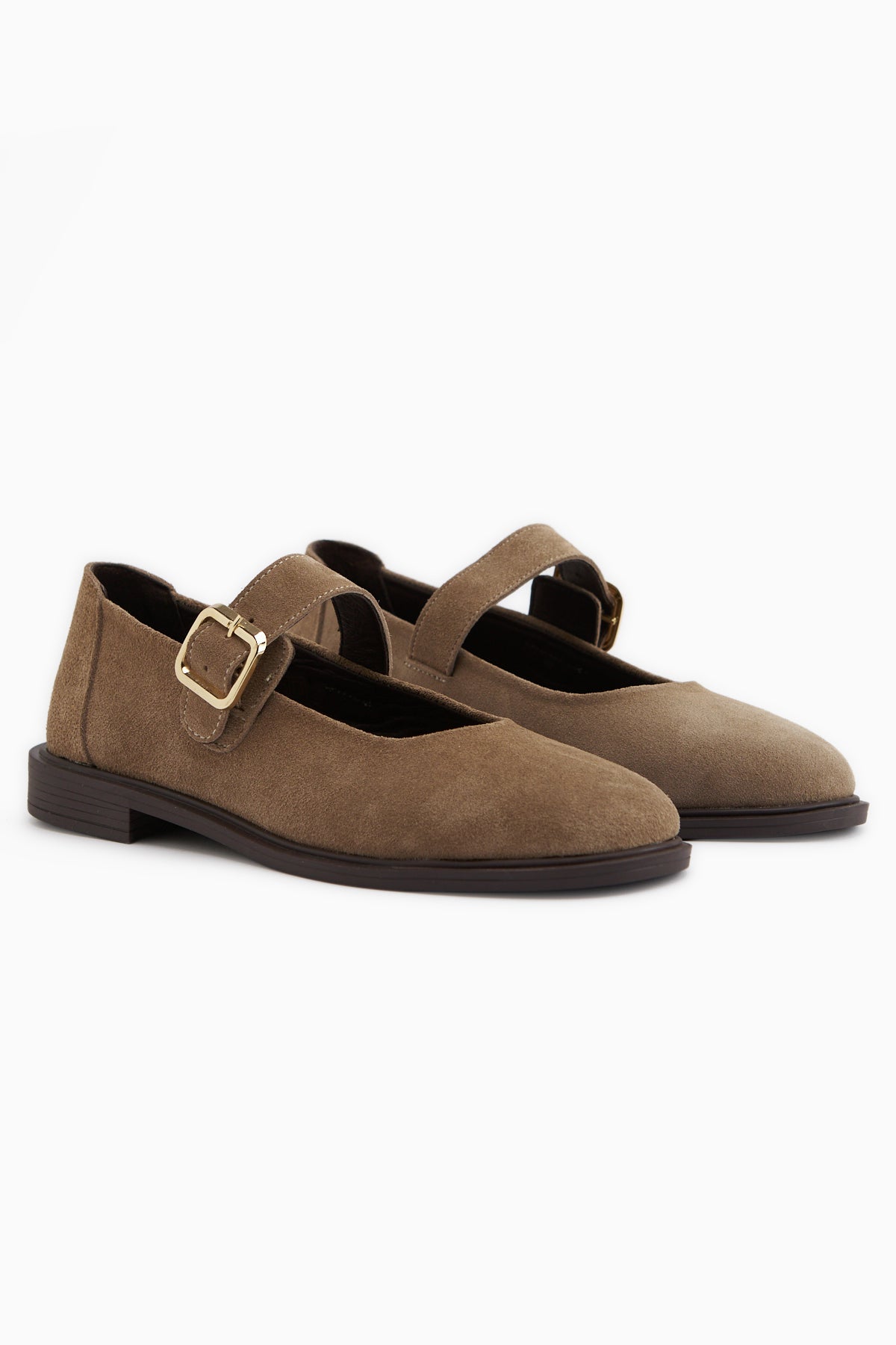 Senta Genuine Leather Mink Suede Buckled Women’s Casual Shoes