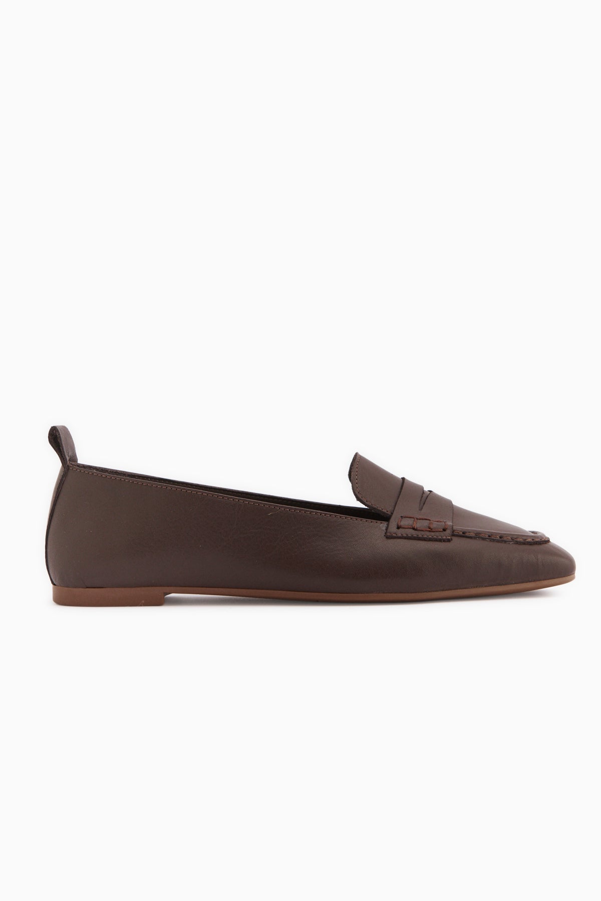 Genuine Leather Novin Brown Square Toe Women’s Ballet Flats