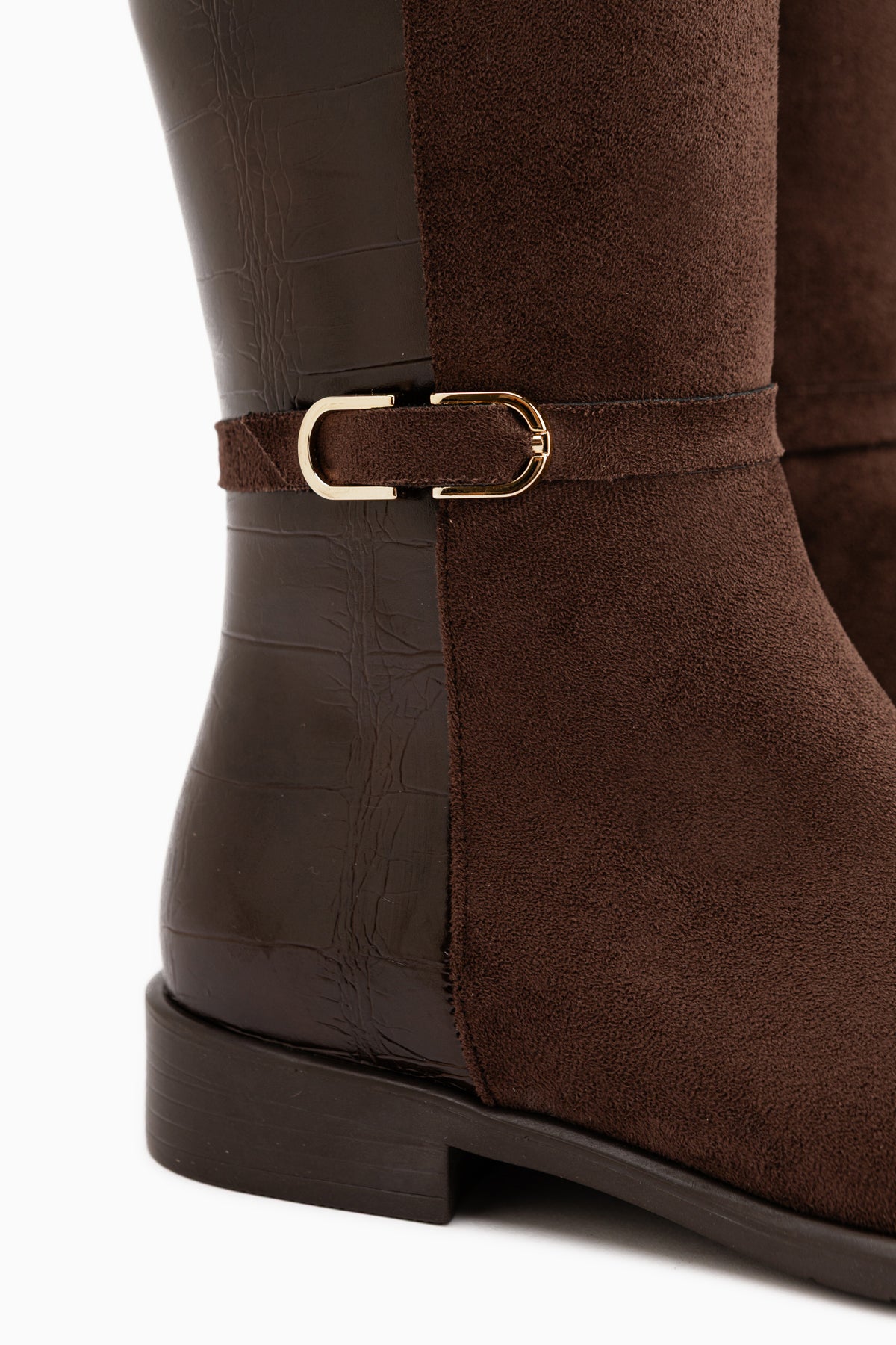 Essie Brown Suede Buckled Women’s Boots