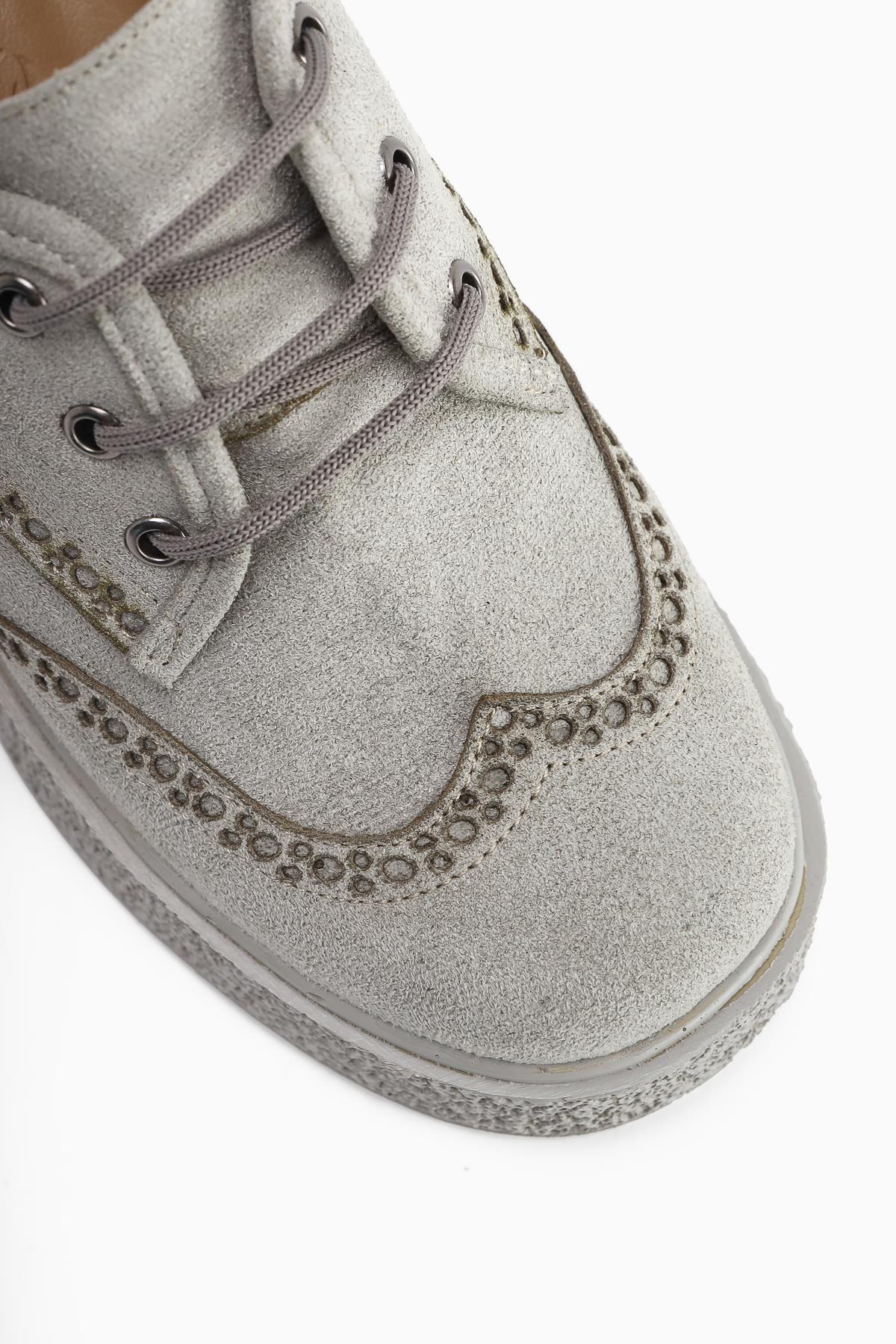 Lenie Ice Suede Laser Cut Detailed Everyday Women's Shoe