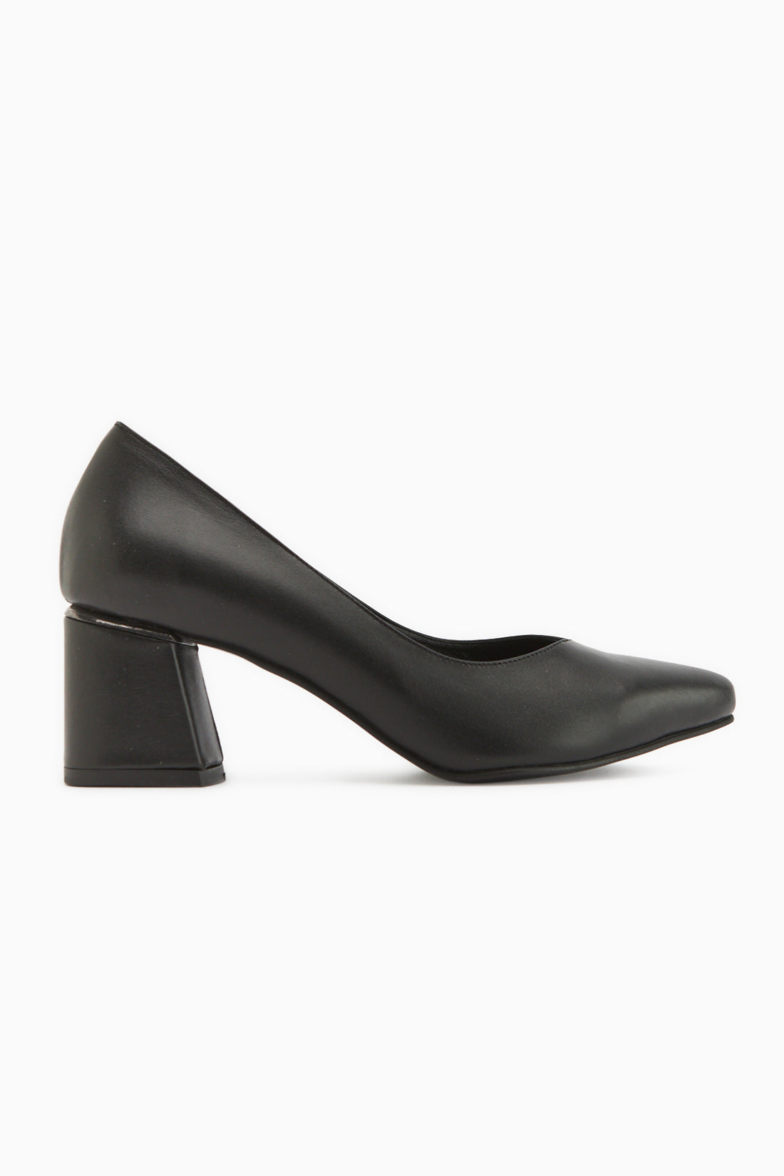 Ferida Genuine Leather Black Thick Heeled Women’s Shoes