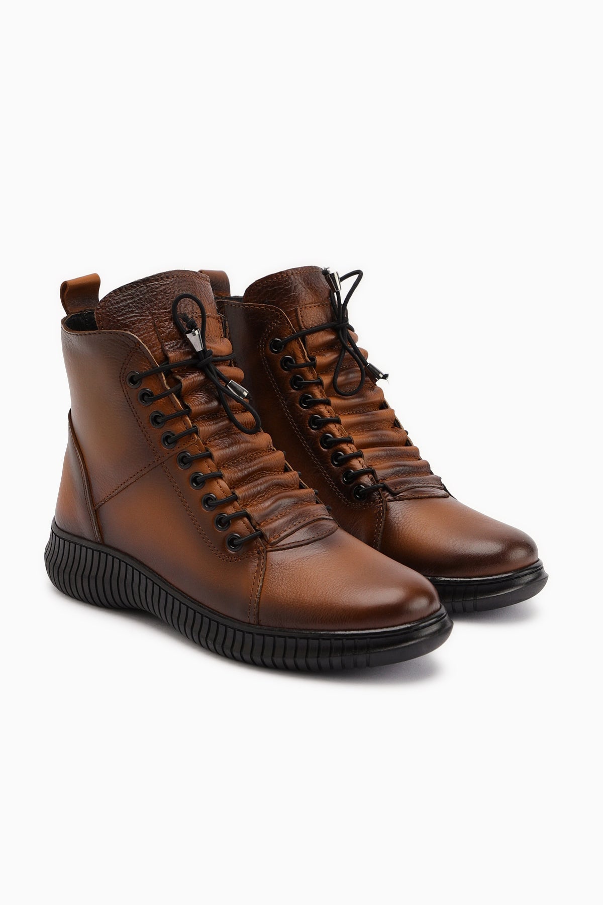 Jina Genuine Leather – Cognac Lace-Up Boot (Women)