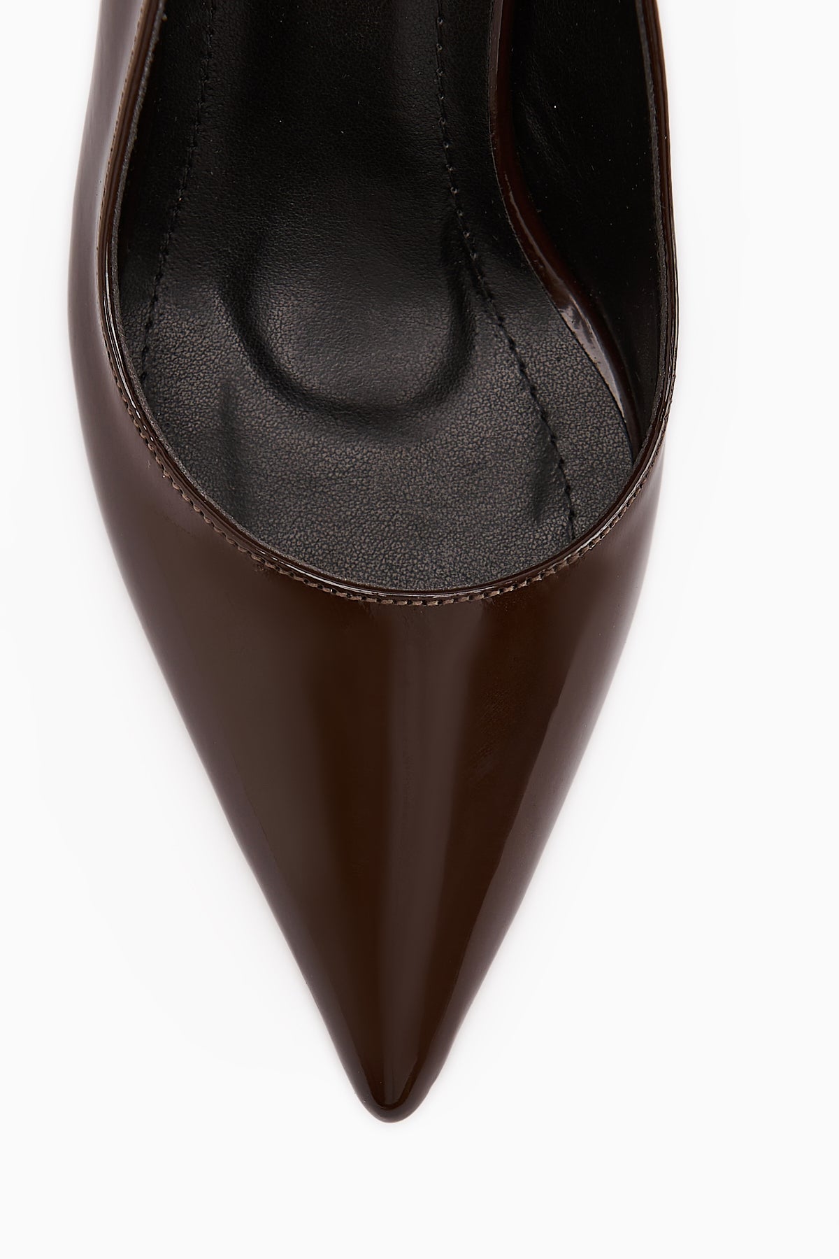 Dolly – Brown Patent Slim Heel Heeled Shoe (Women)