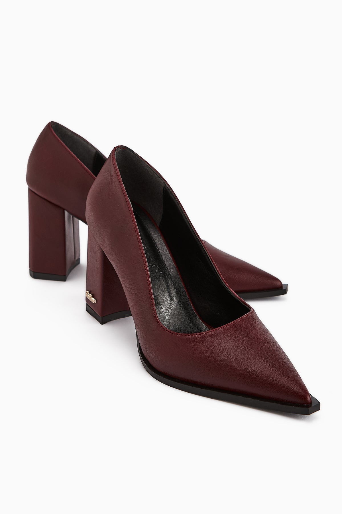 Lucy – Burgundy Block-Heel Stiletto (Women)