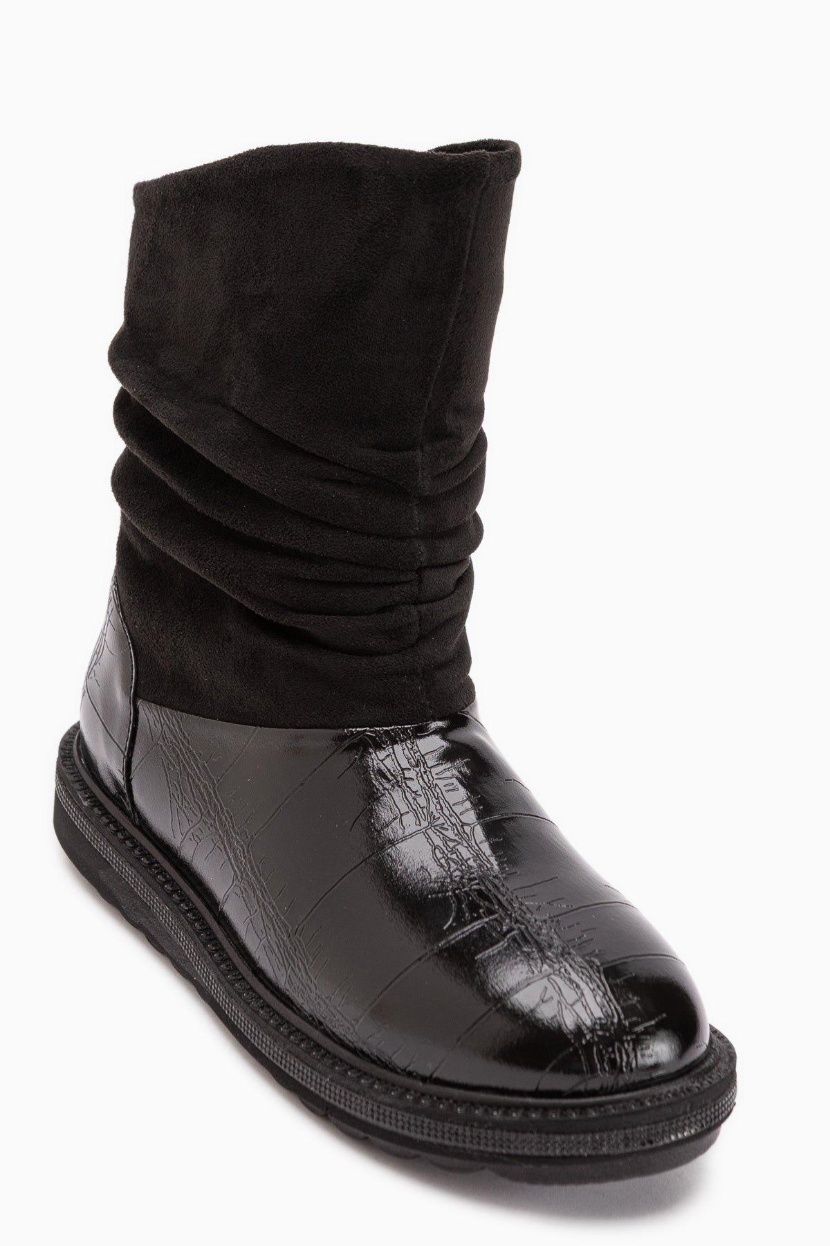 Farida Black Stone Detailed Women’s Boots