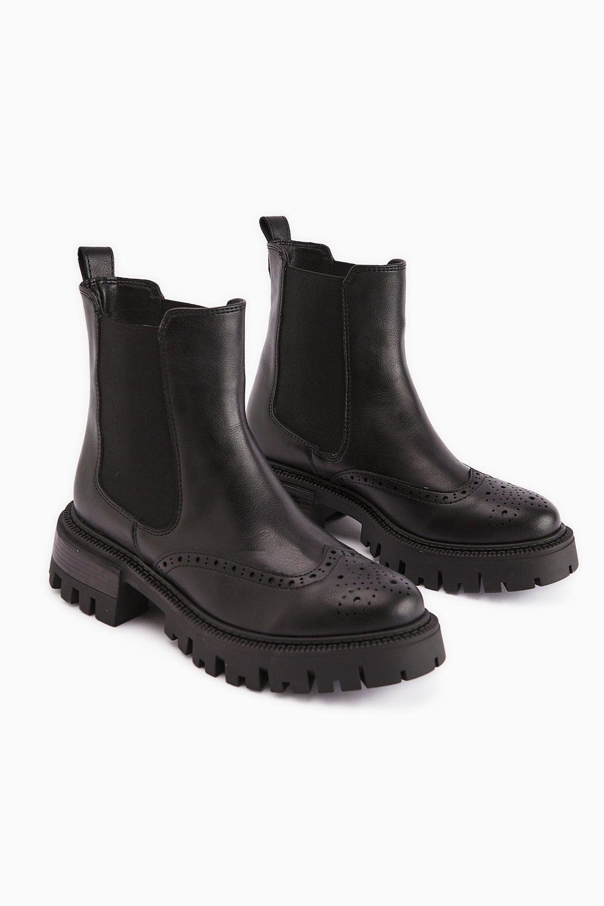 Leyah Black Laser Cut Detailed Women’s Boots