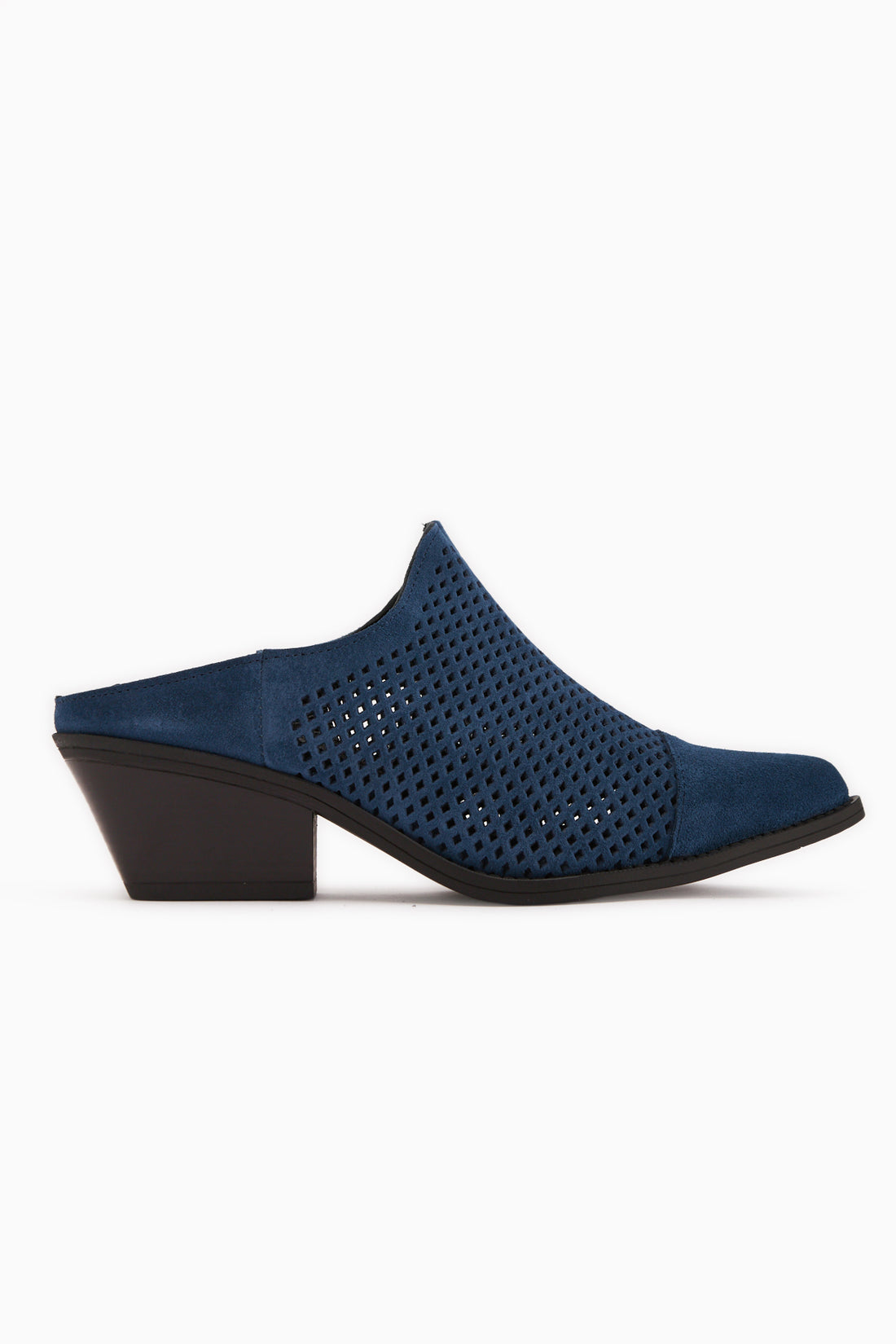 Lamai Genuine Leather Blue Closed Toe Women’s Slippers