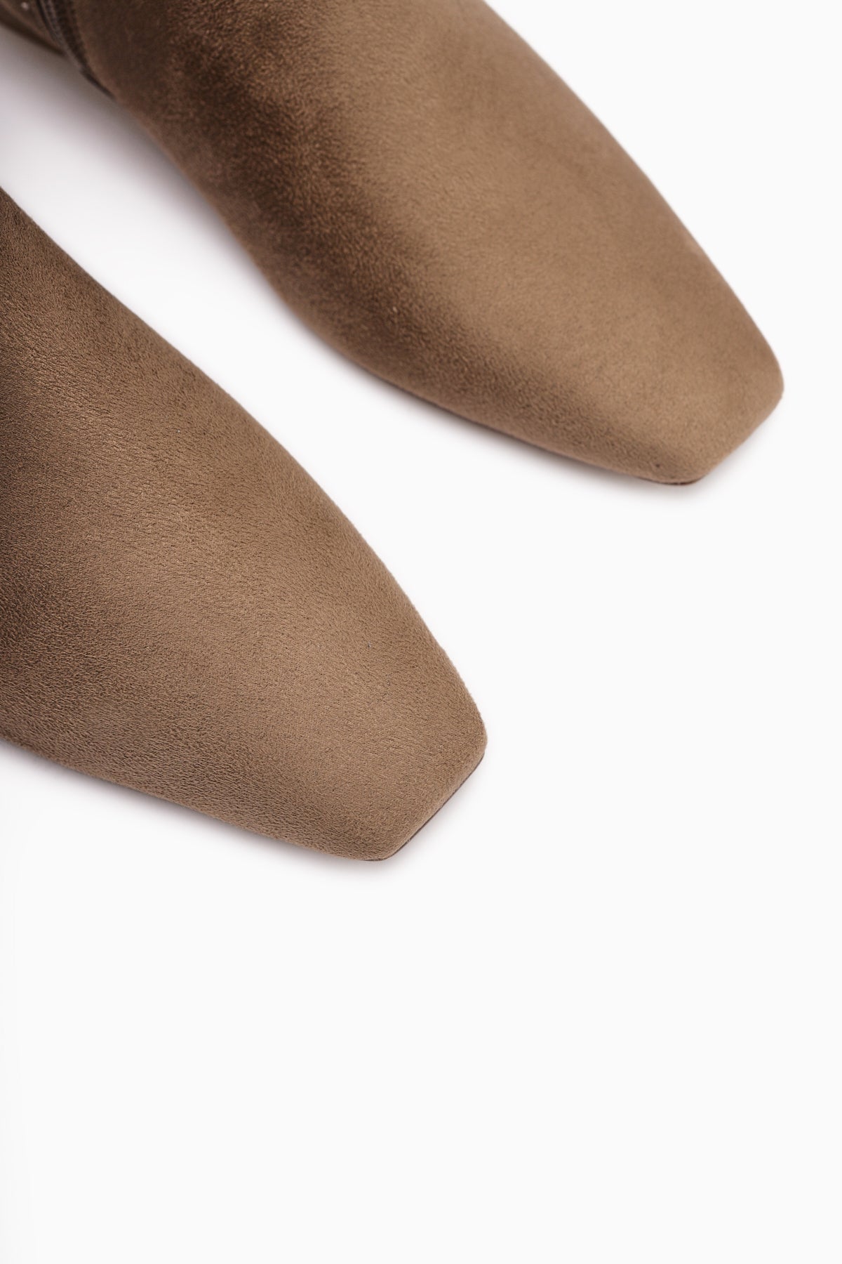 Grace Mink Suede Low-Heeled Square-Toe Women's Boot