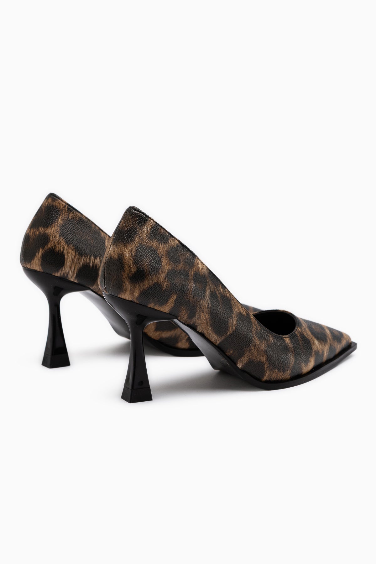 Shelby Leopard Print Pointed Toe Heeled Shoes