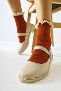 Vivy Beige Patent Leather Round Toe Single Strap Daily Shoes