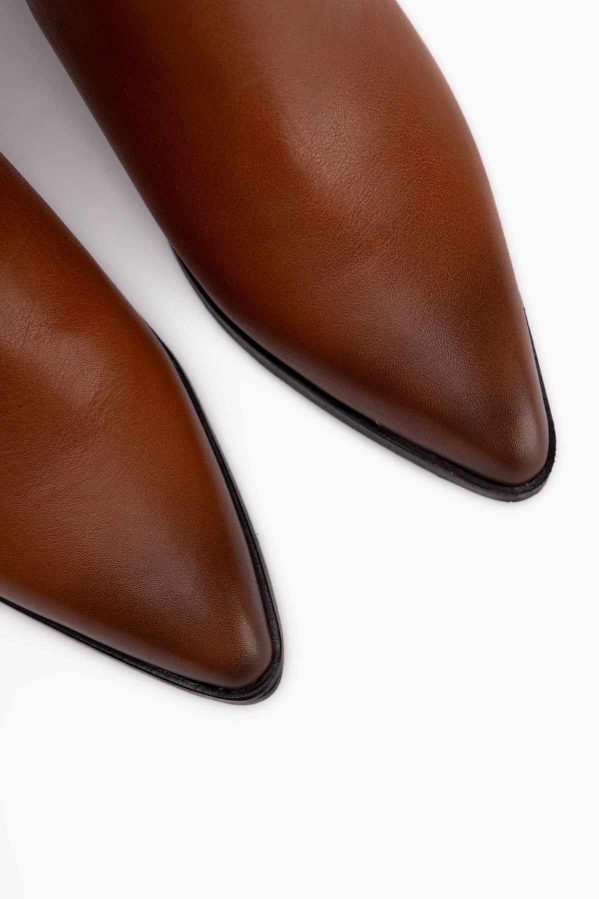 Mita Genuine Leather Tan Heeled Women’s Boots