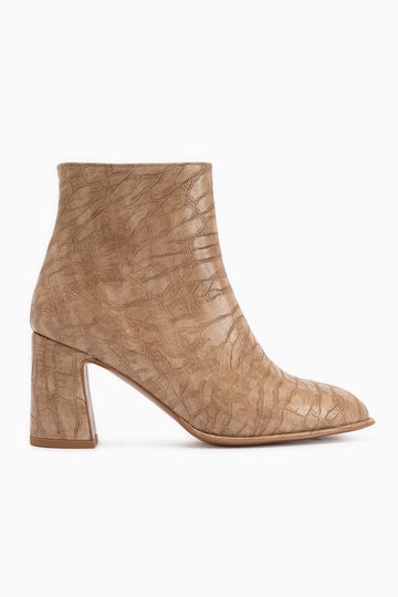 Marion Nud Crocodile Patterned Women’s Heeled Boots