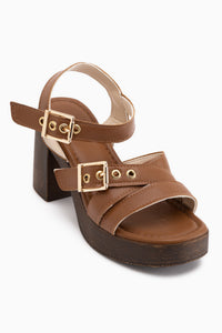 Laina Tan Platform Heeled Women’s Shoes