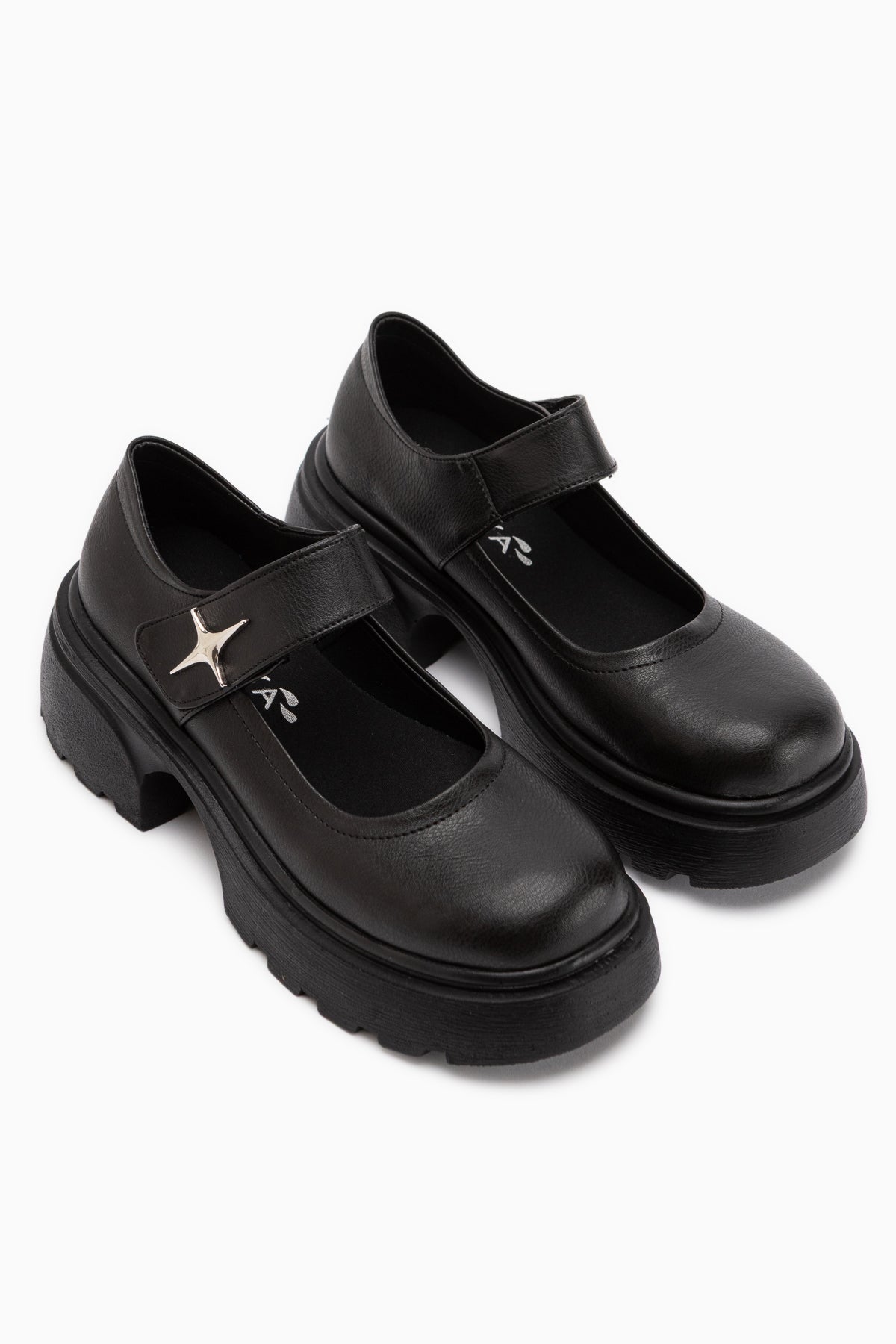 Deena Black Platform Sole Women’s Mary Jane Shoes