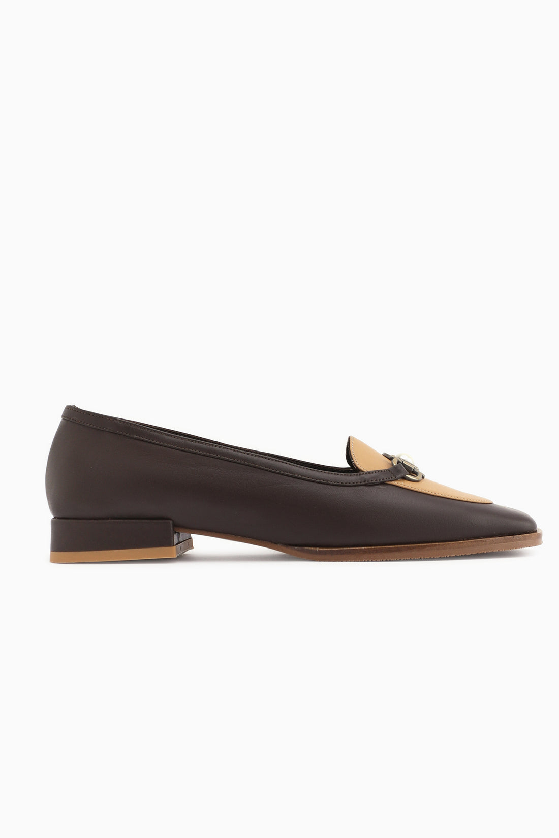 Genuine Leather Sanie Brown Buckled Women’s Ballet Flats
