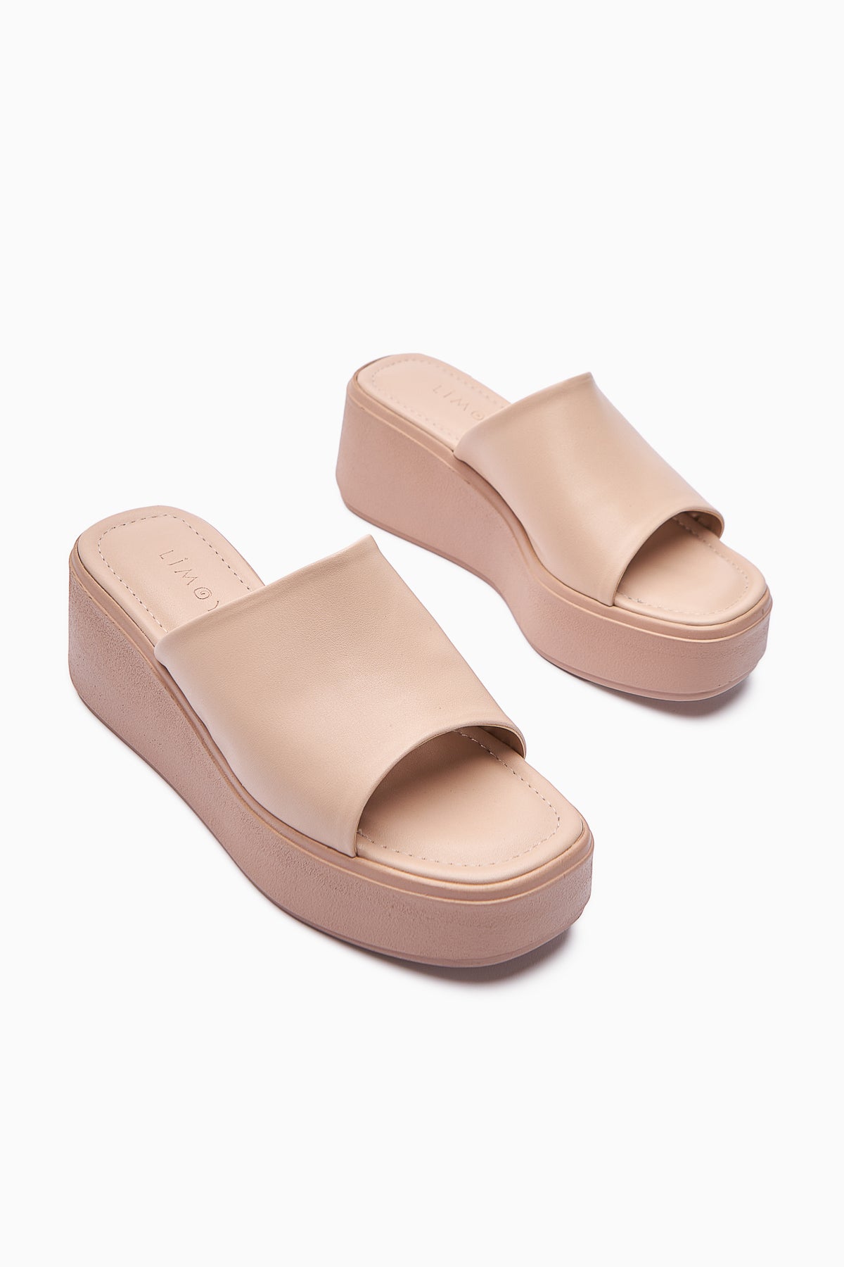 Kadra Nude Platform Heeled Women's Slipper