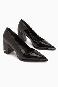 Bonny Black Thick Heeled Women's Shoes