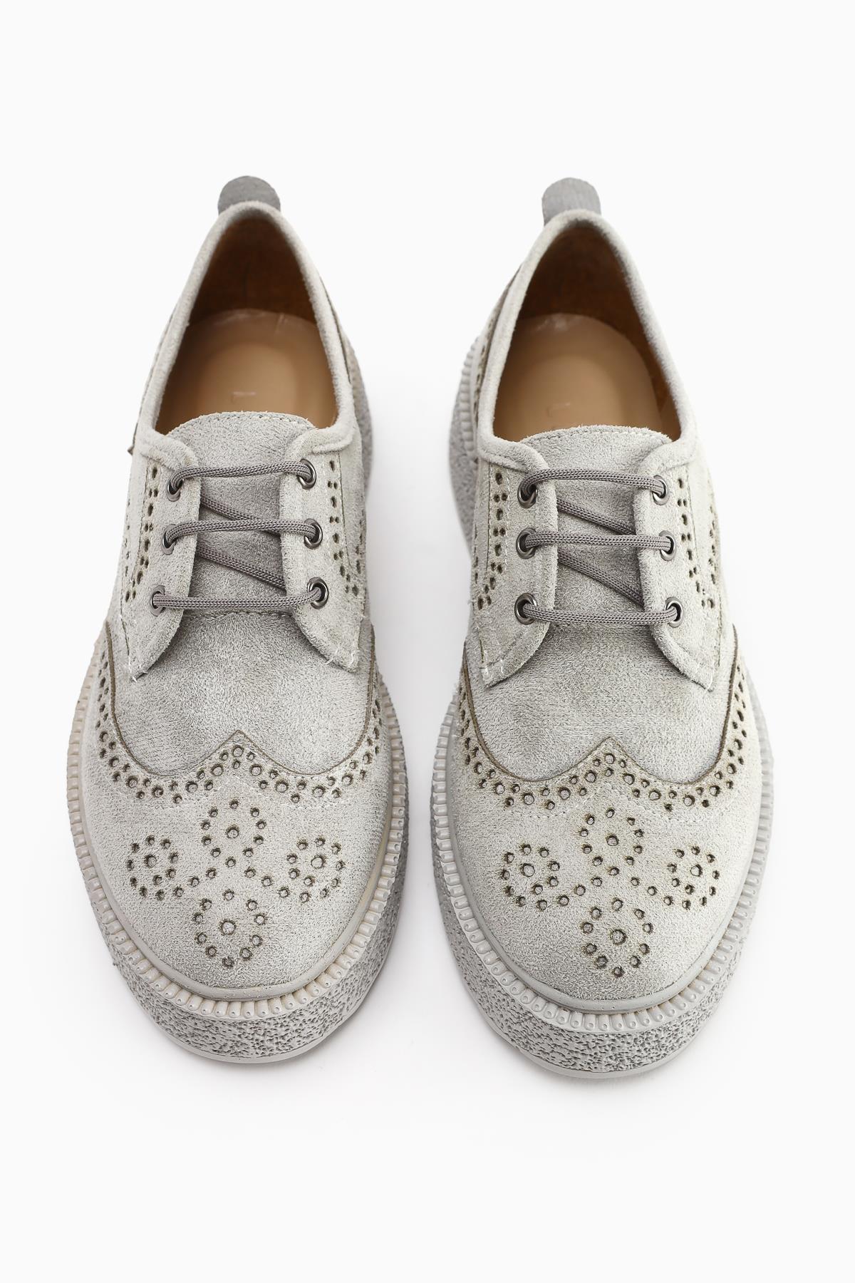 Rossy Ice Suede Oval Toe Laser Cut Everyday Women's Shoe