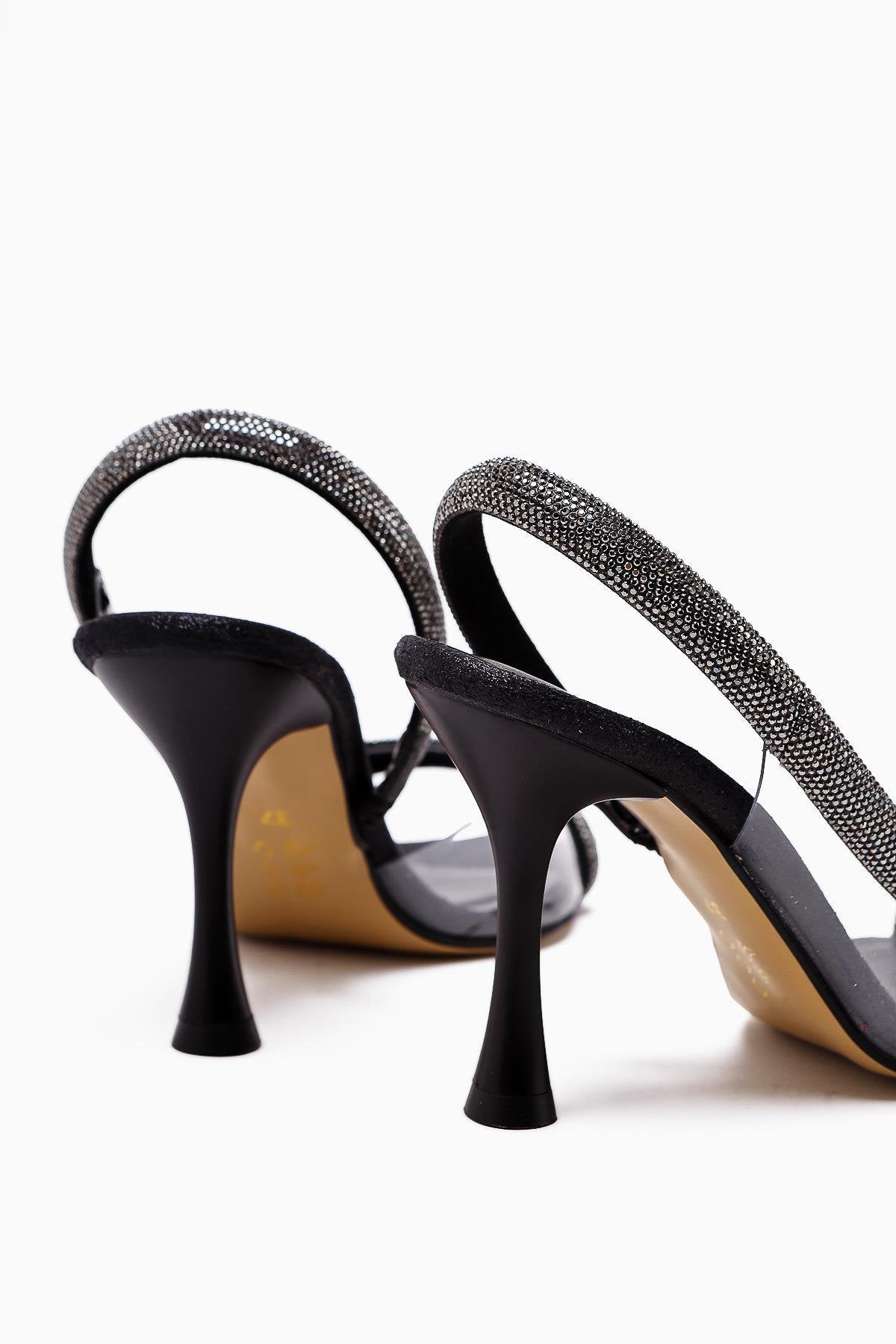 Agata Black Pointed Toe Asymmetric Embellished Rope Women's Dress Shoe