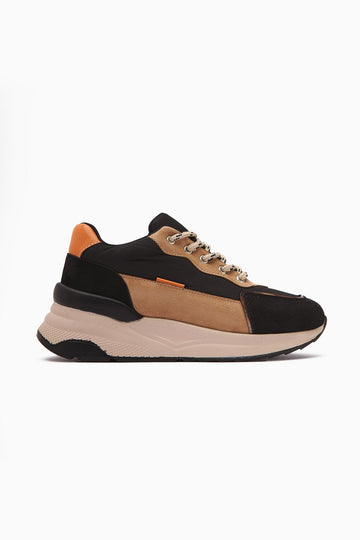 Tuana – Black and Nude Lace-Up Sneaker (Women)