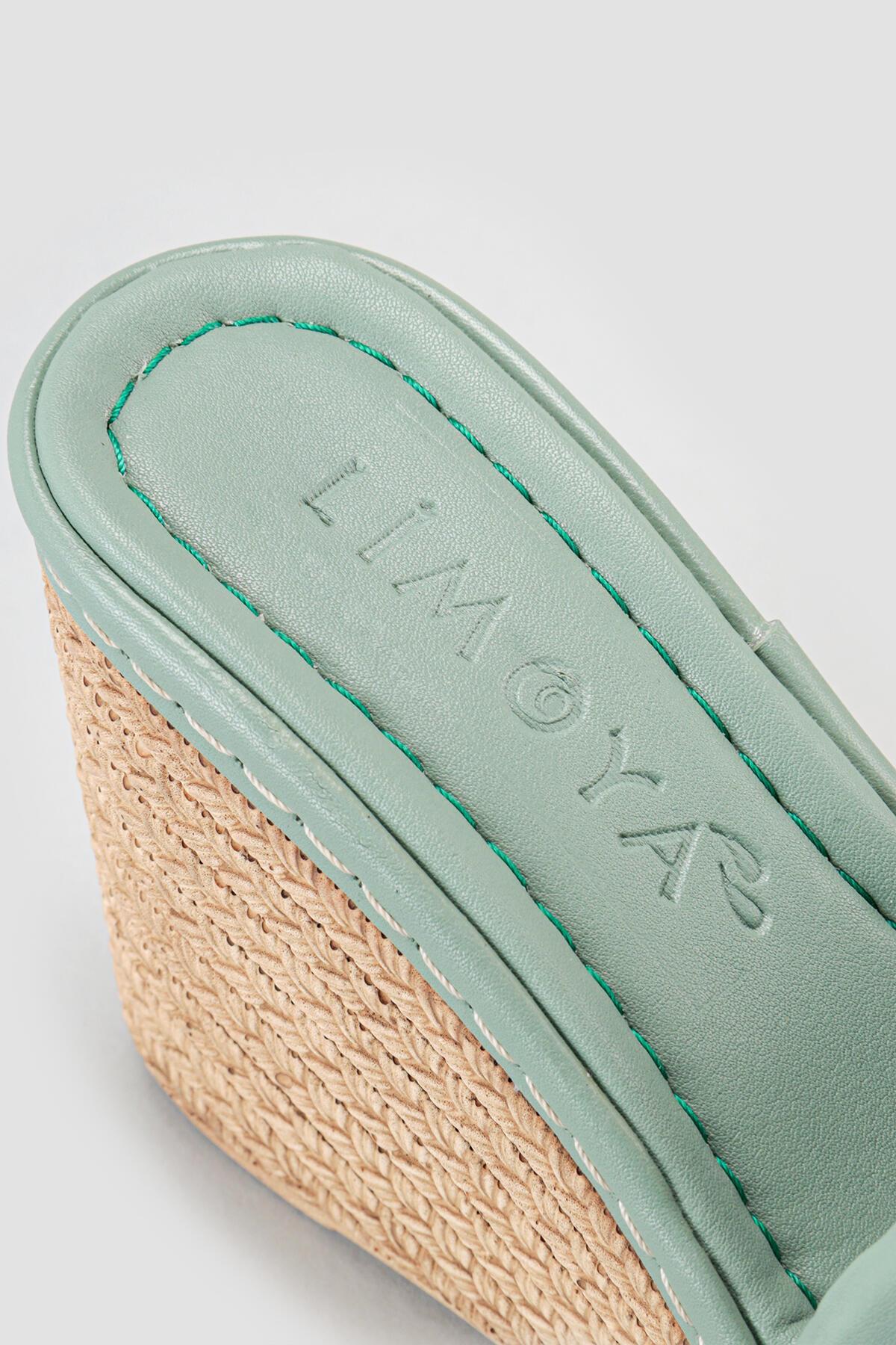 Danielle – Green Straw-Look Sole Slide