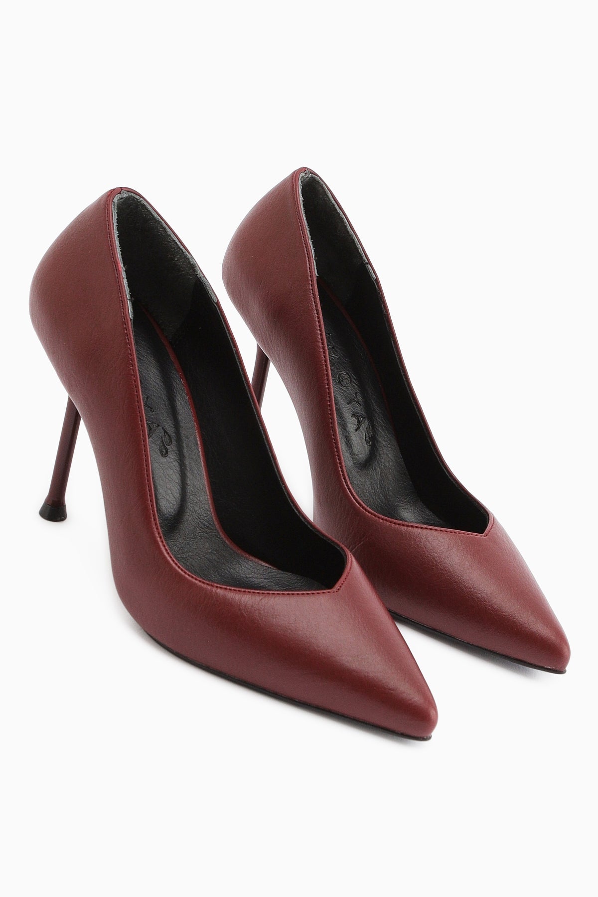 Arya Genuine Leather – Burgundy Slim Heel Heeled Shoe (Women)
