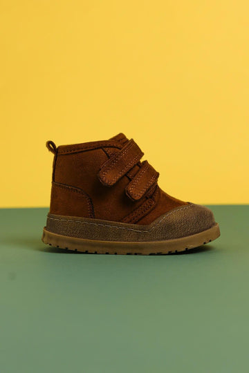 Heddy Taba Suede Velcro Baby Boots