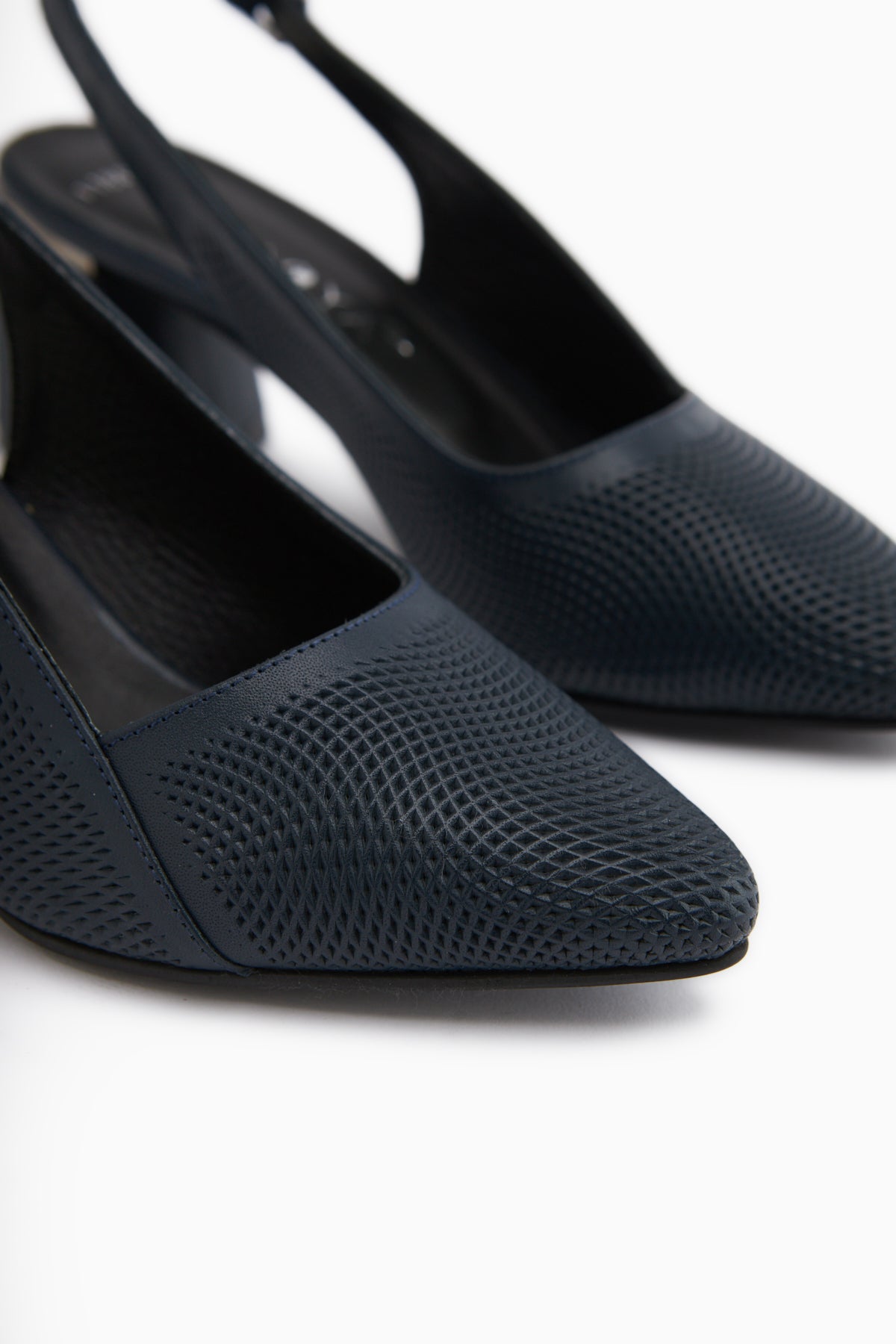 Donia Genuine Leather Navy Heeled Women’s Sandal