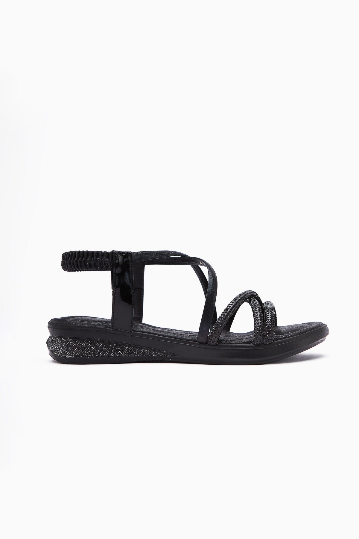 Taida Black Gemstone Women's Sandals