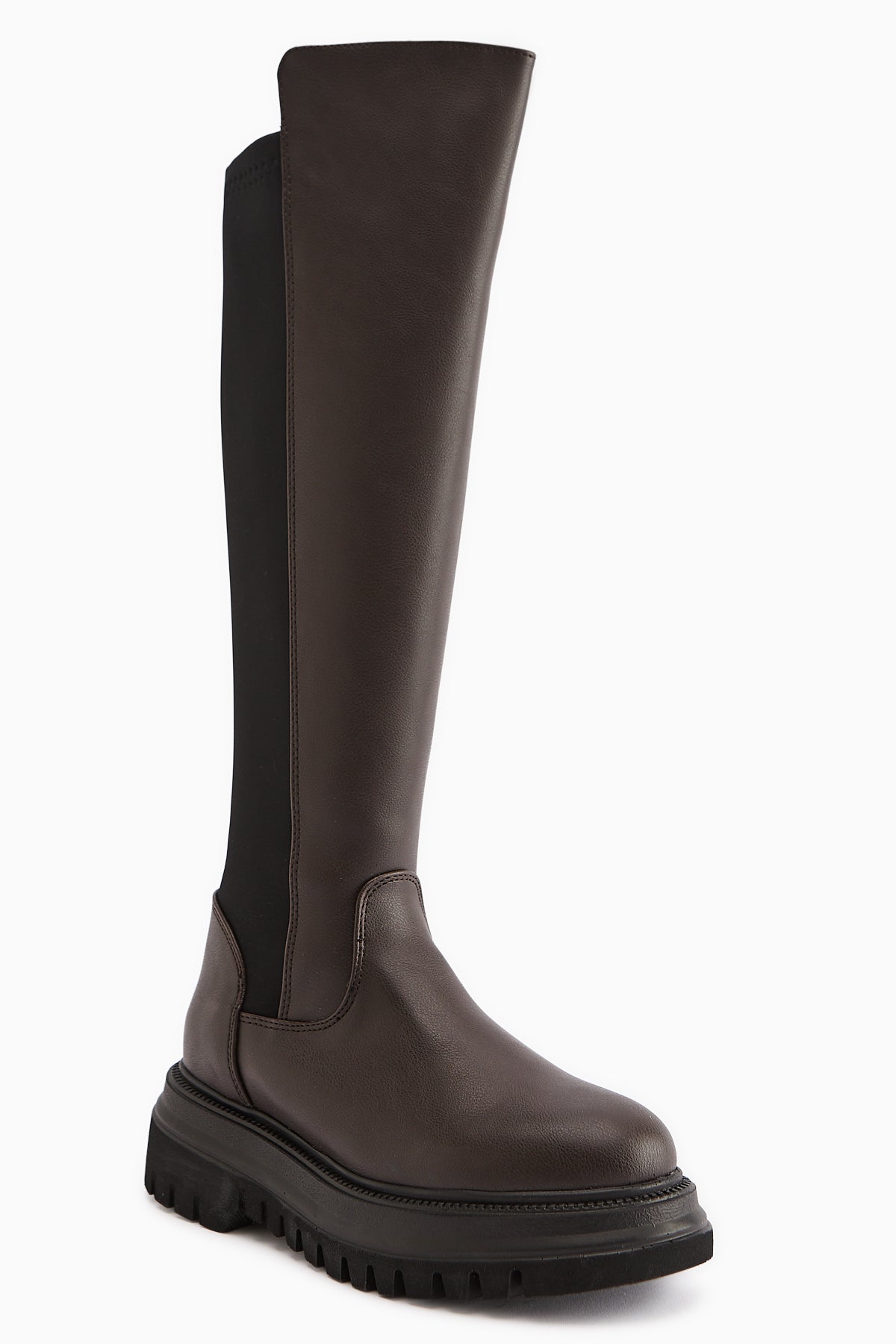 Latoya Brown Stretch Detailed Women’s Boots