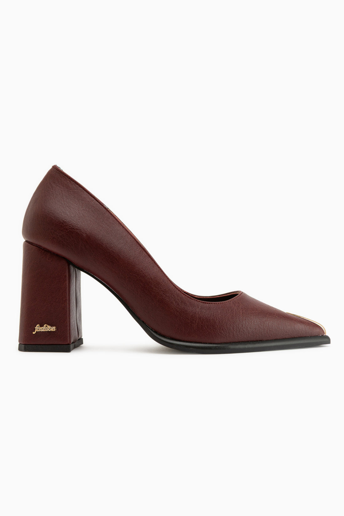 Candy Genuine Leather Burgundy Heeled Shoes