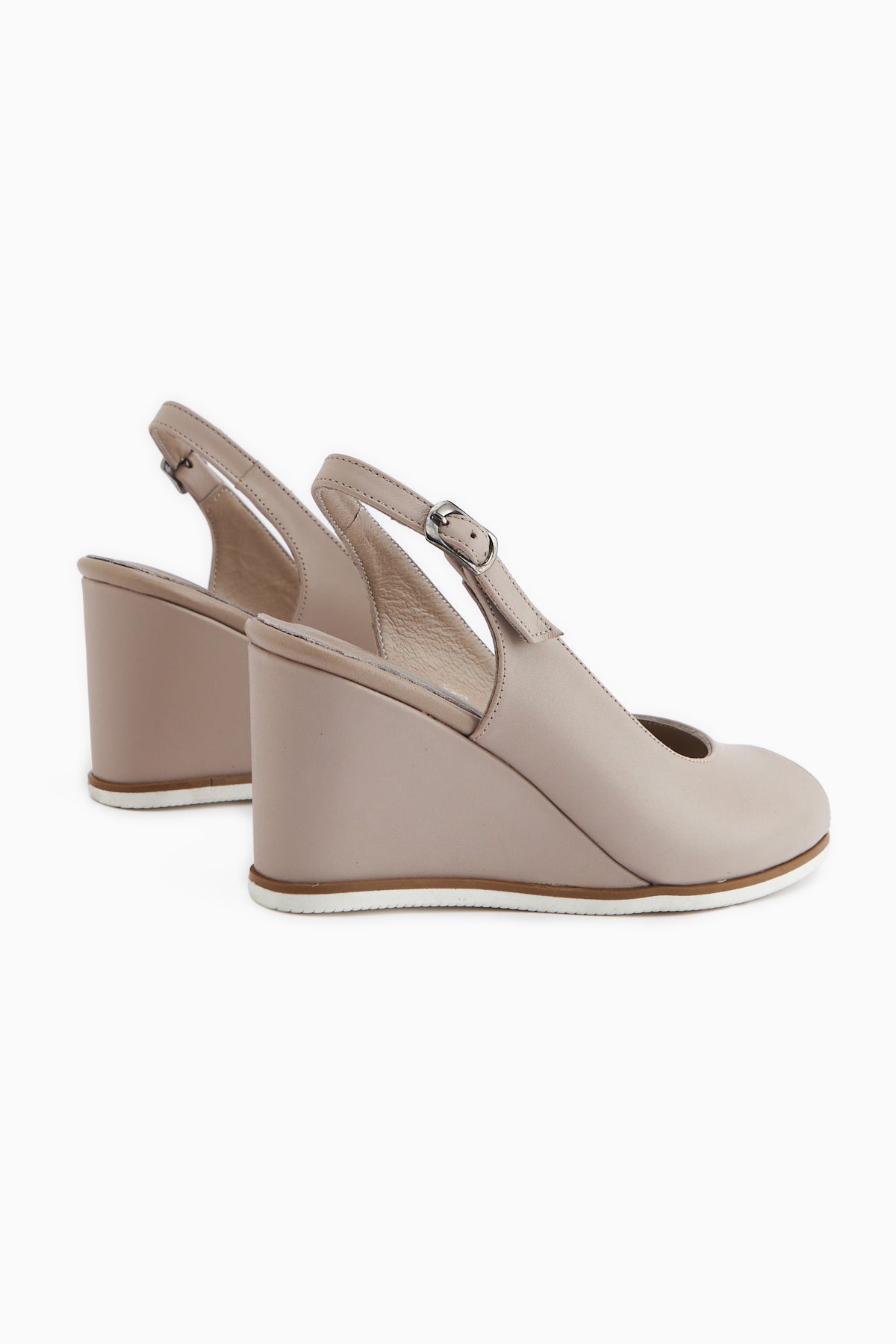 Marly Genuine Leather Mink Wedge Women’s Sandal