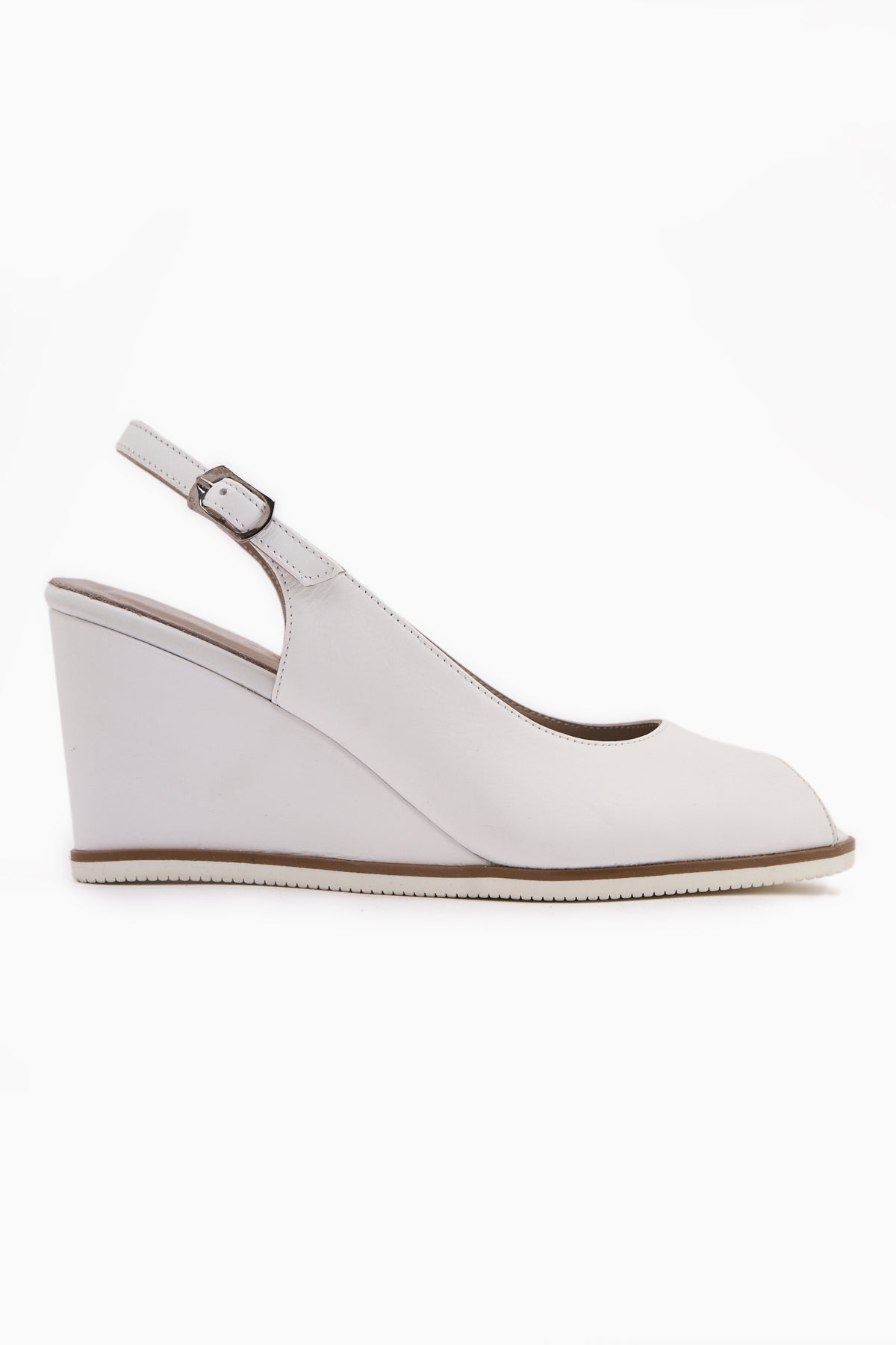Marly Genuine Leather White Wedge Women’s Sandal