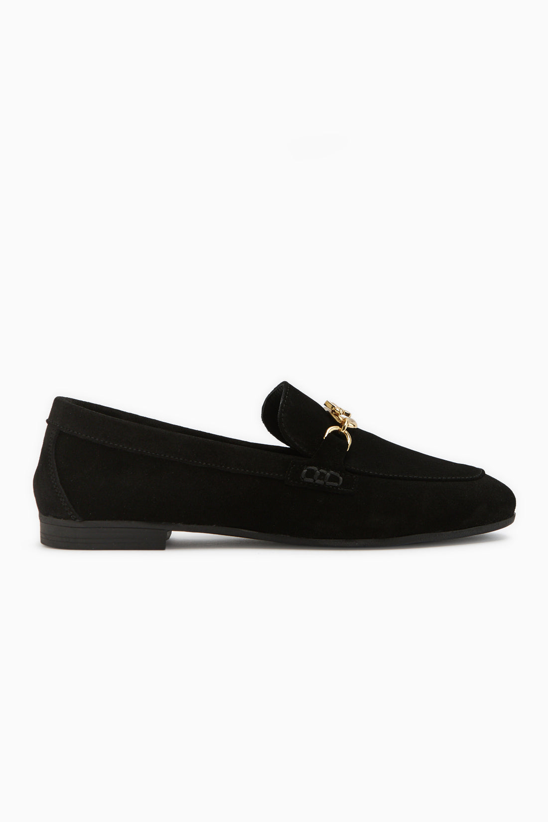 Alessa Genuine Leather Suede Black Buckled Women’s Loafer Daily Moccasin Shoes