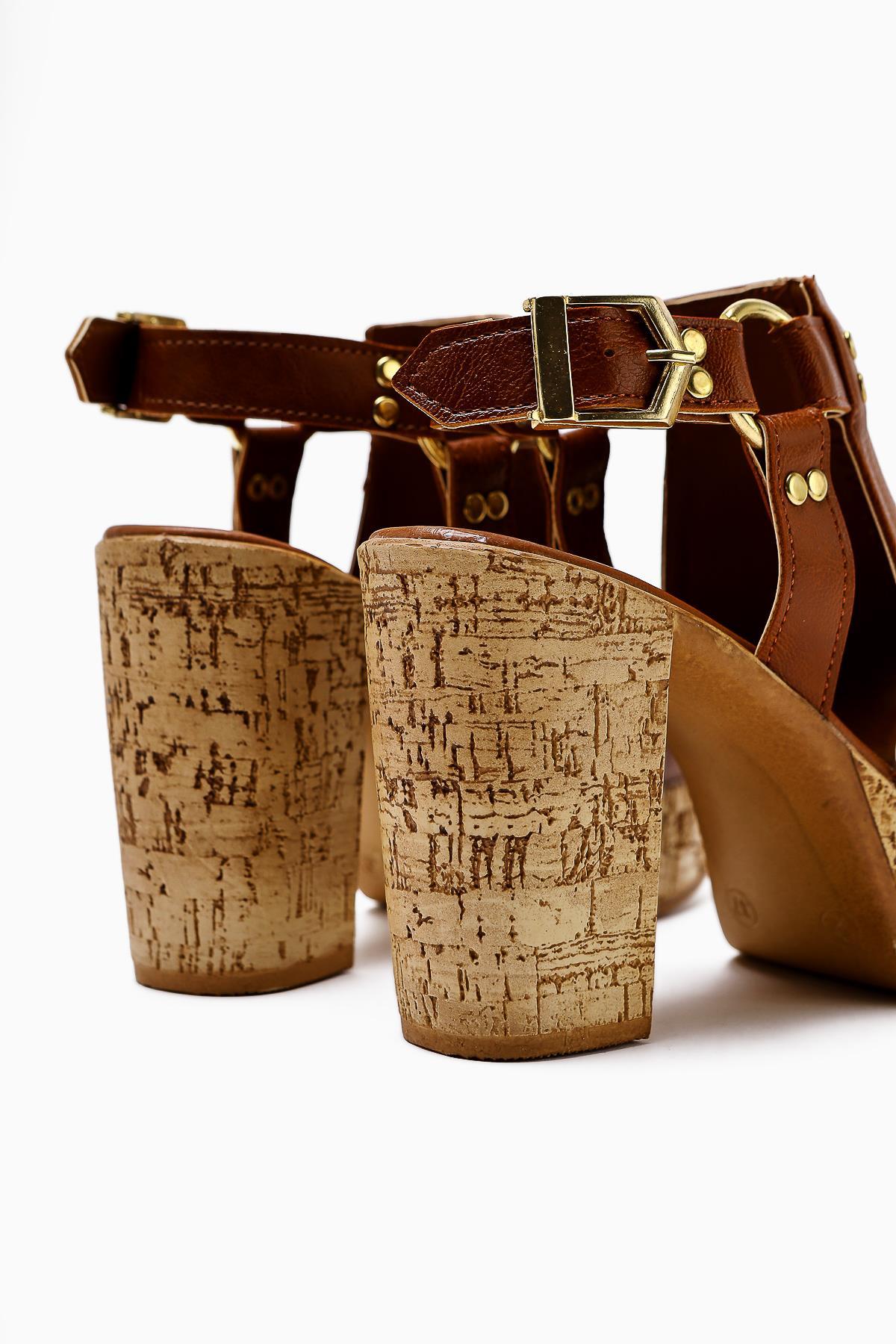 Hadel Taba Belted Platform High Heel Women's Sandal